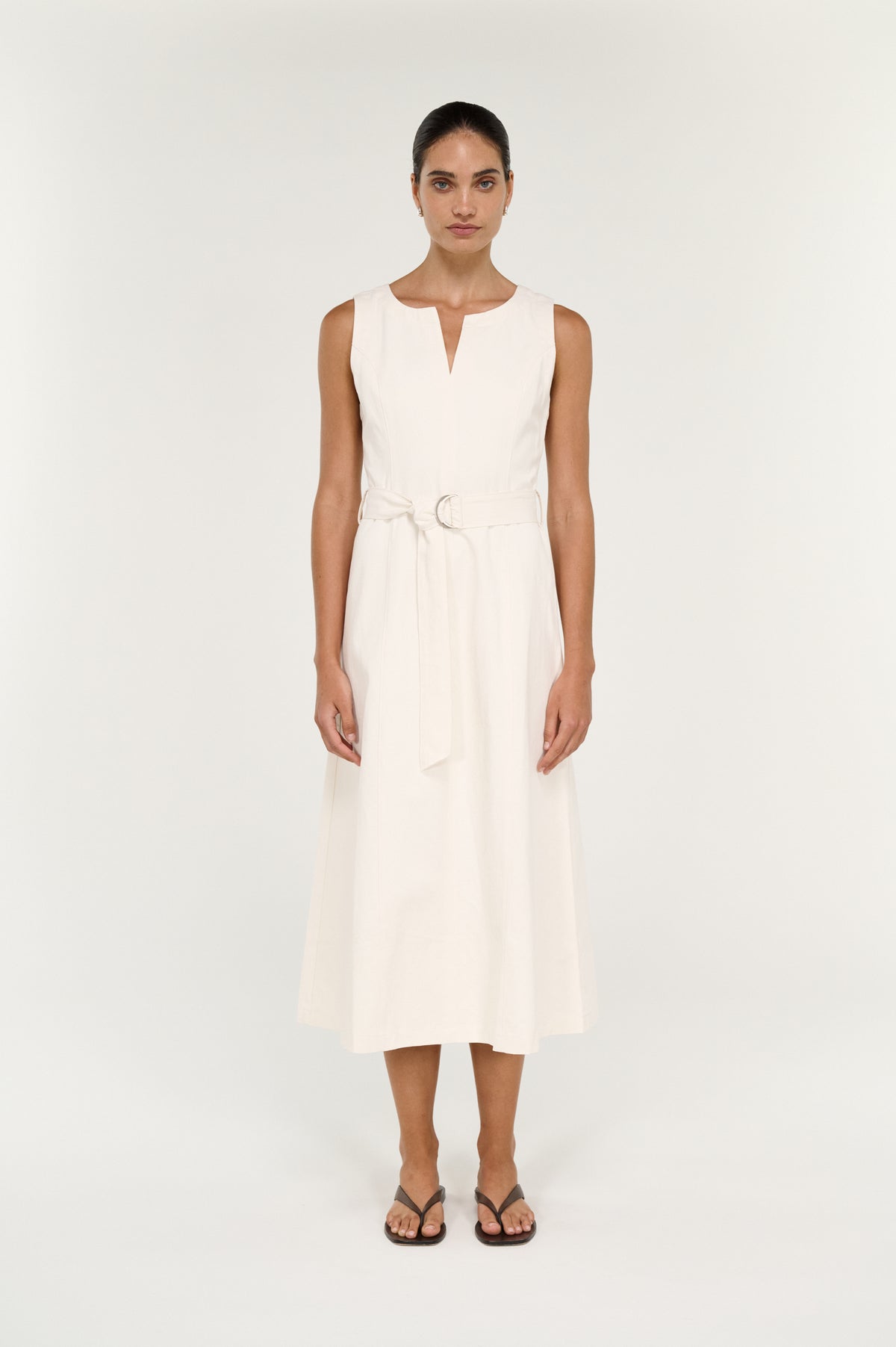 Roselle Belted Midi Dress