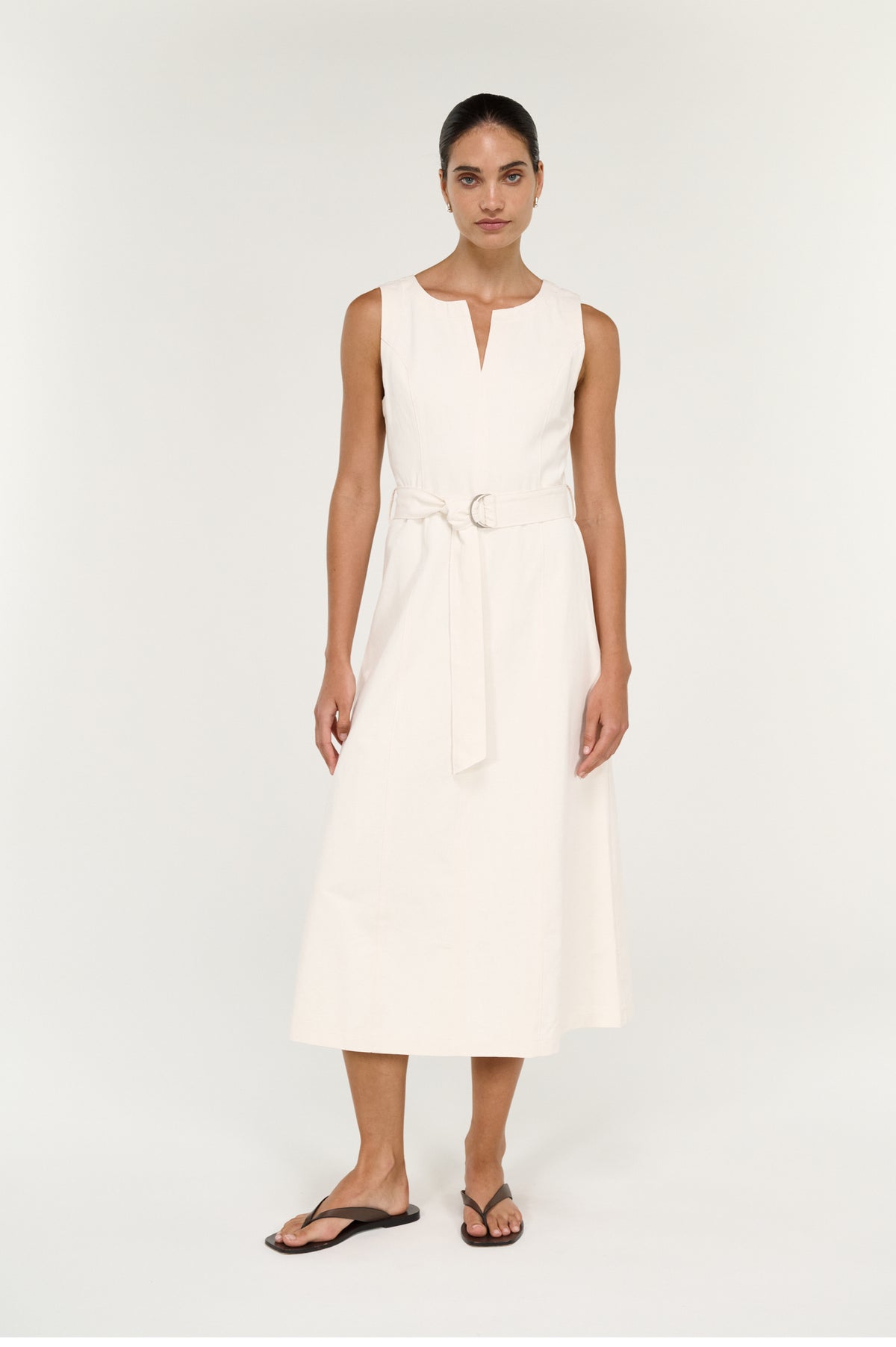 Roselle Belted Midi Dress