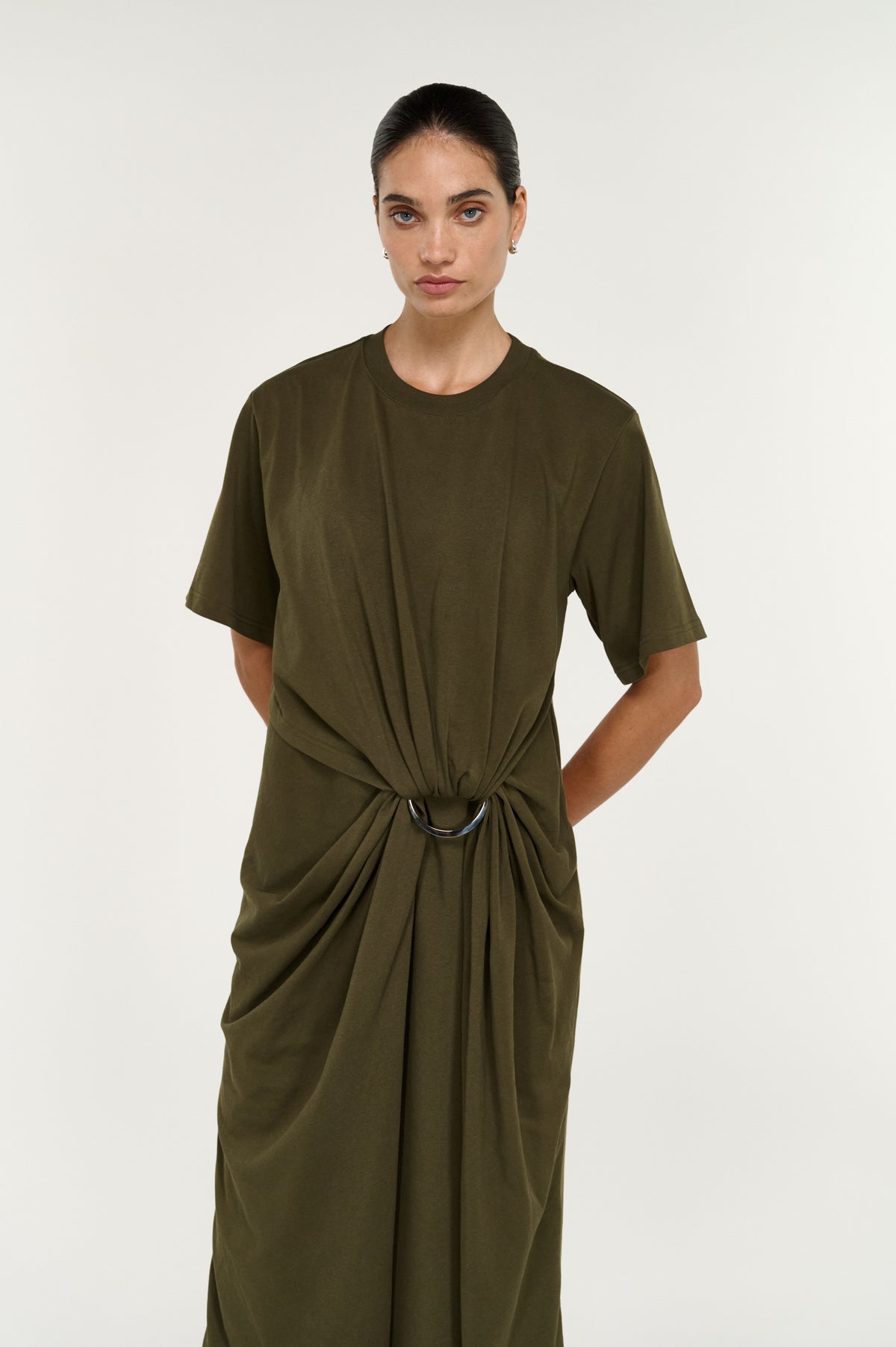 Tovae Draped Midi Tee Dress