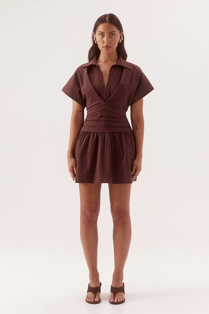 Lyra Mini Dress Cocolate