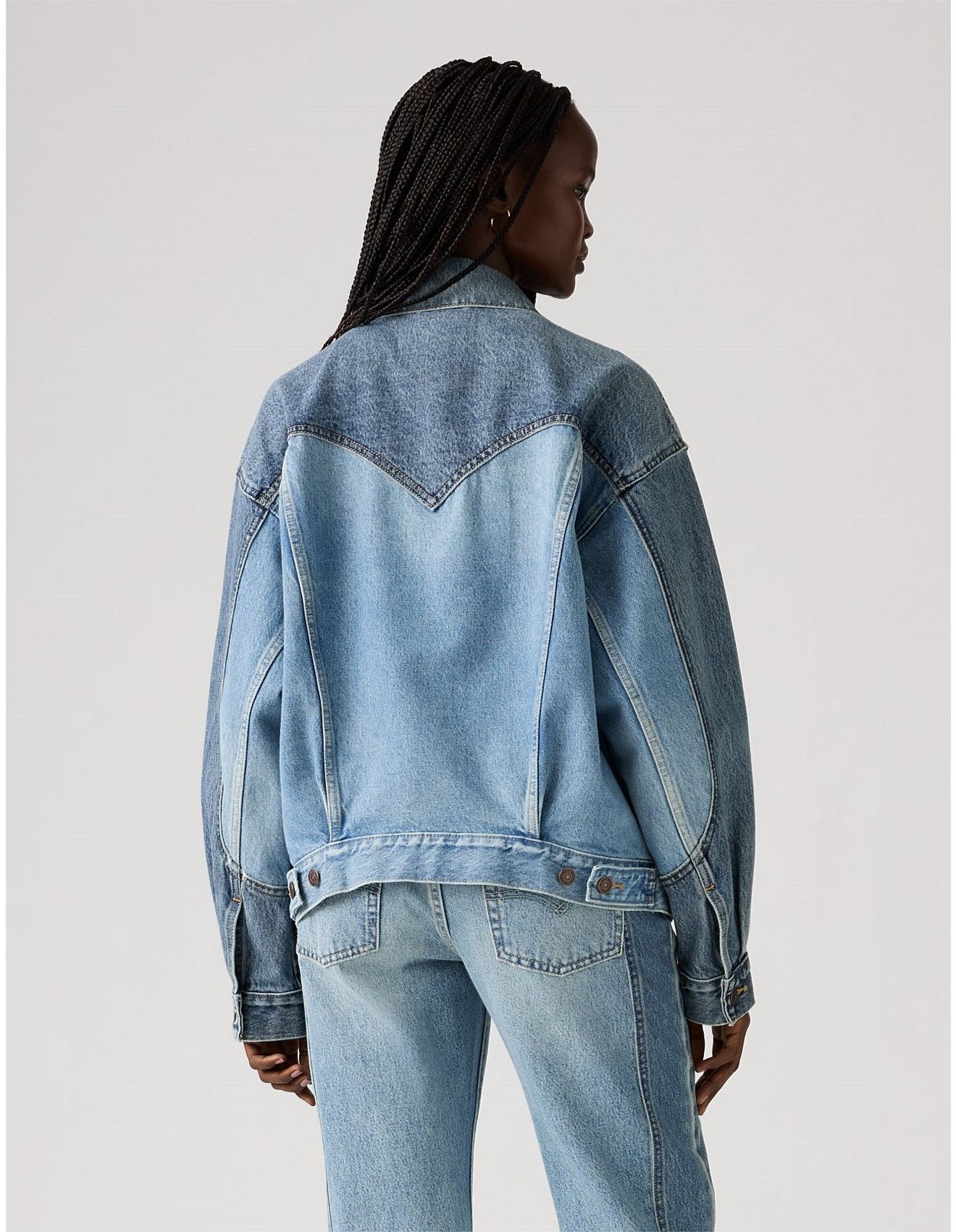 90S Western Pieced Trucker Jacket