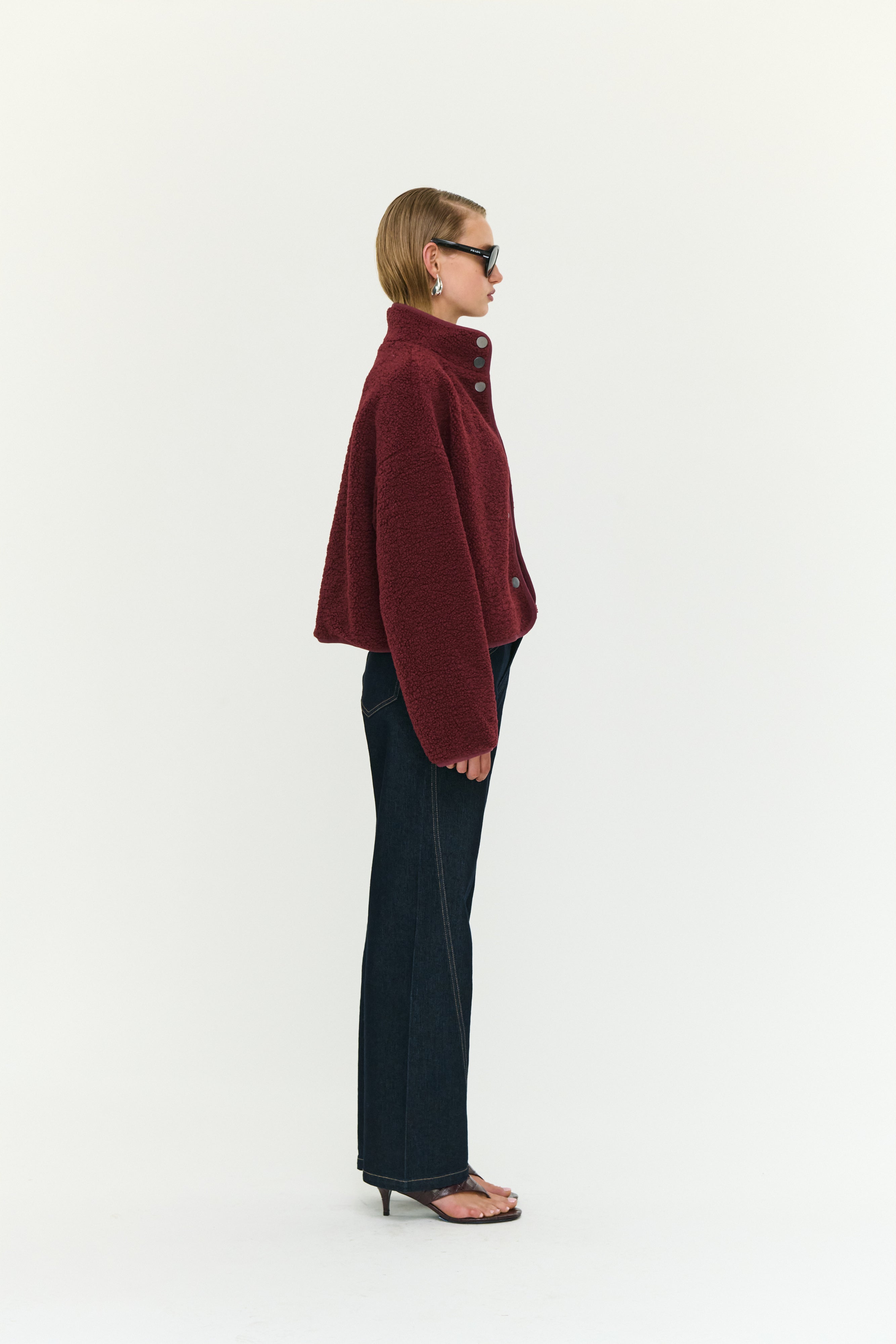 Katya Crop Sherpa Jacket