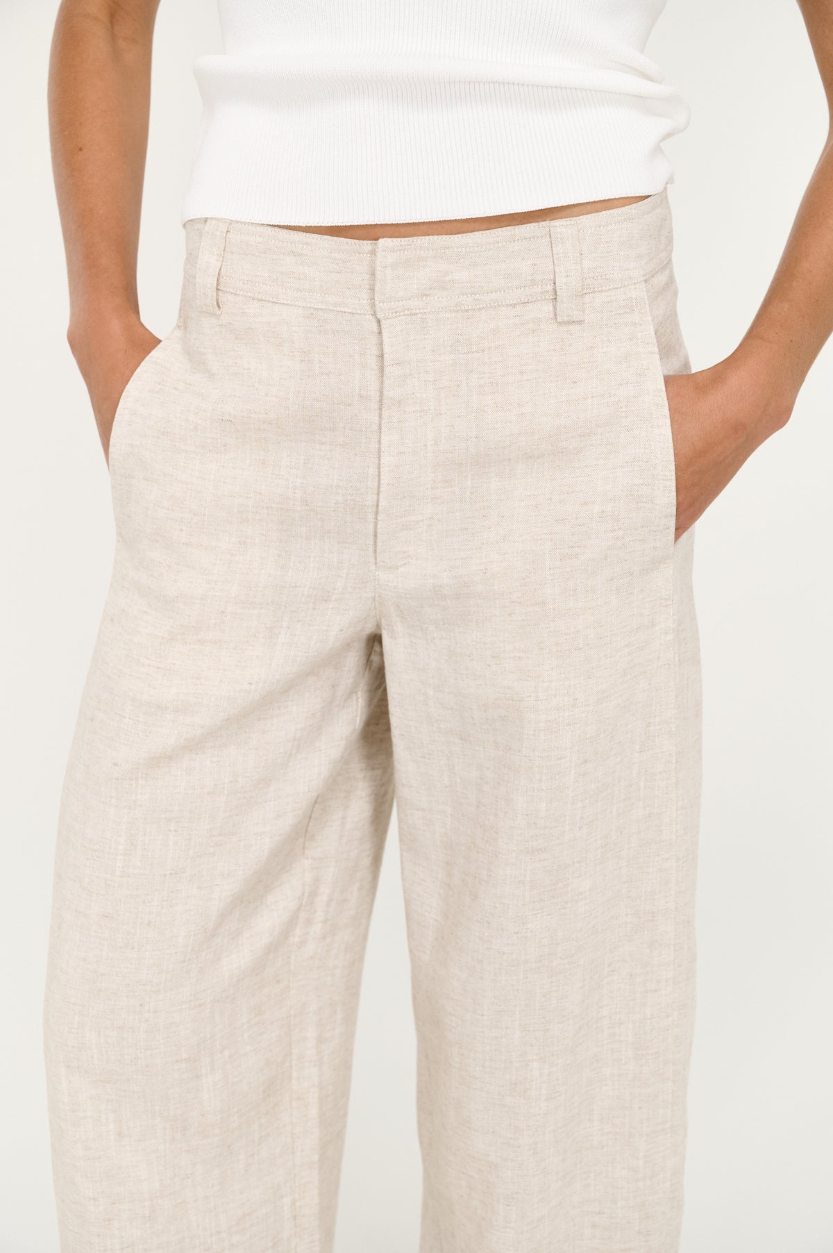 Neve Linen Barrel Leg Pant