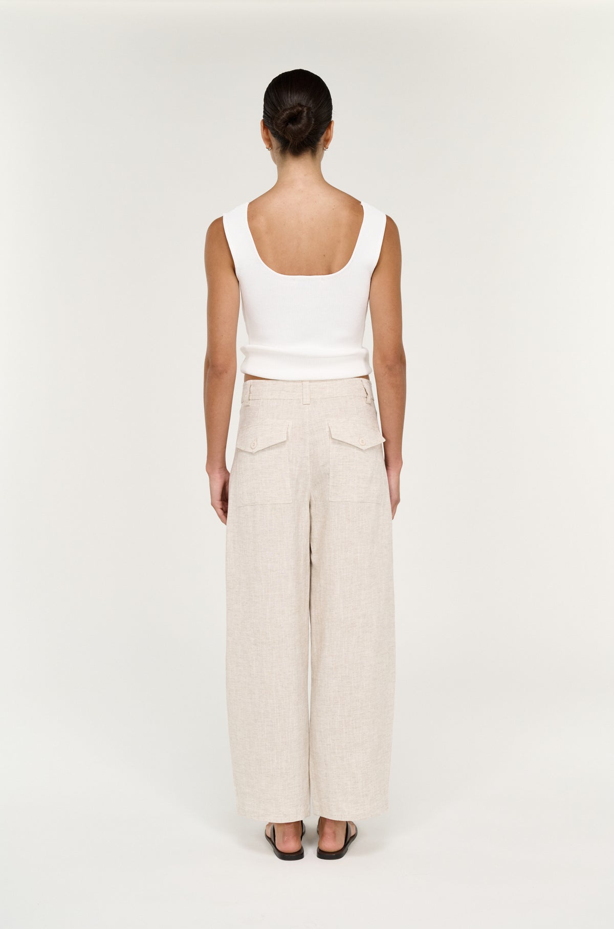 Neve Linen Barrel Leg Pant