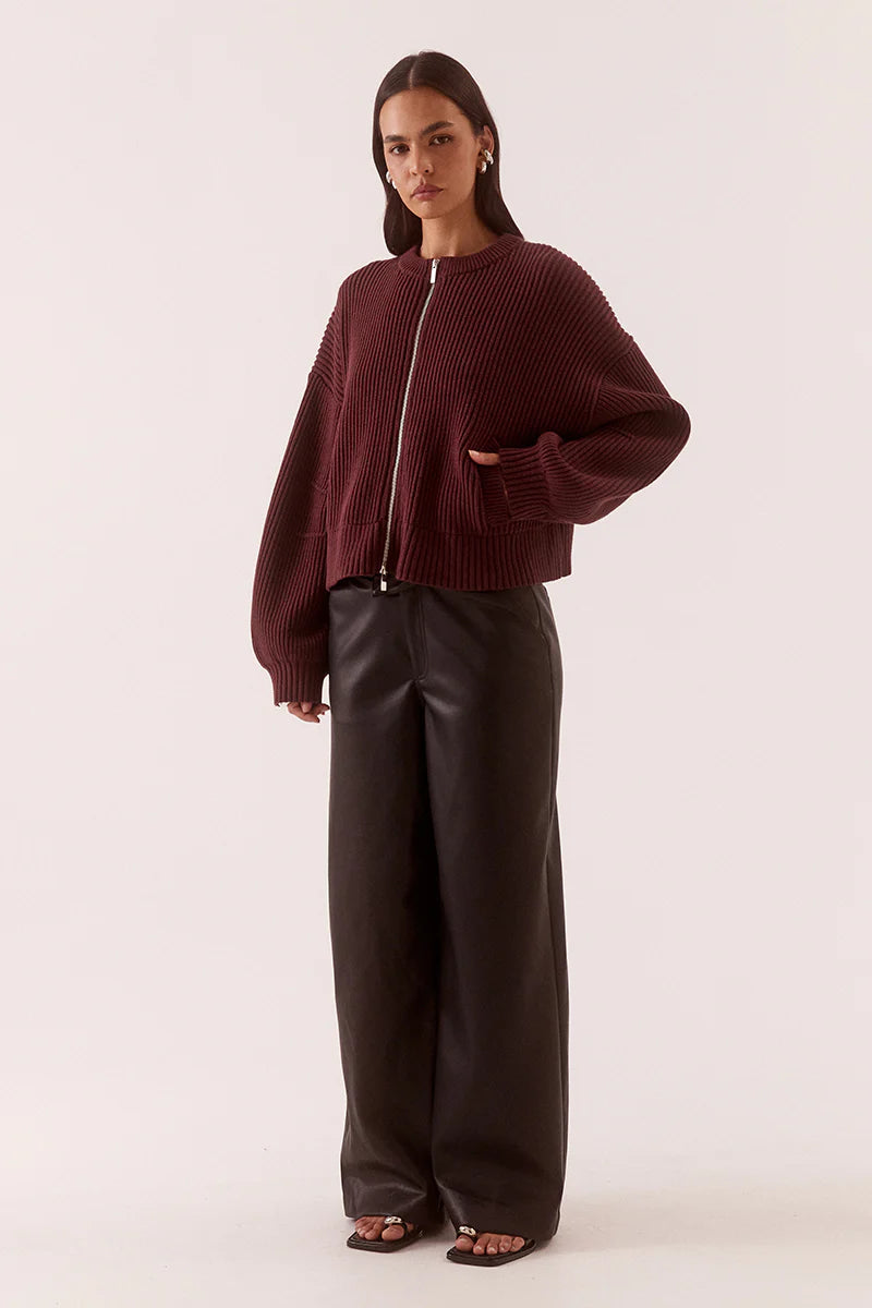 Axel Knit Bomber Vino