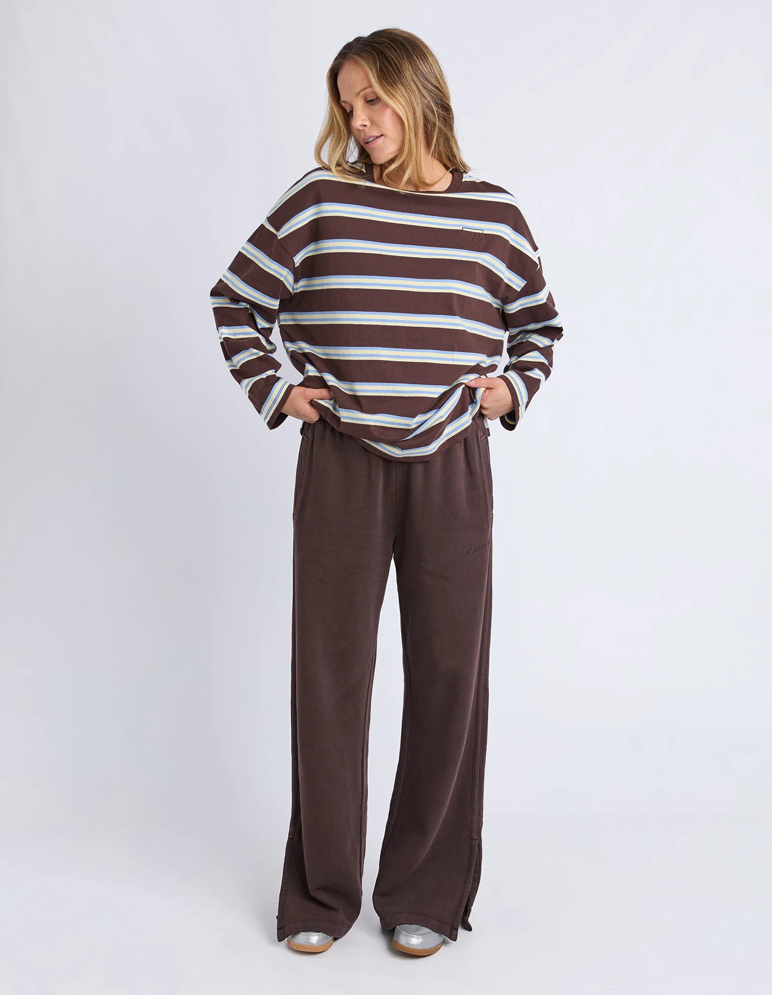 Harper Stripe LS Tee Coffee