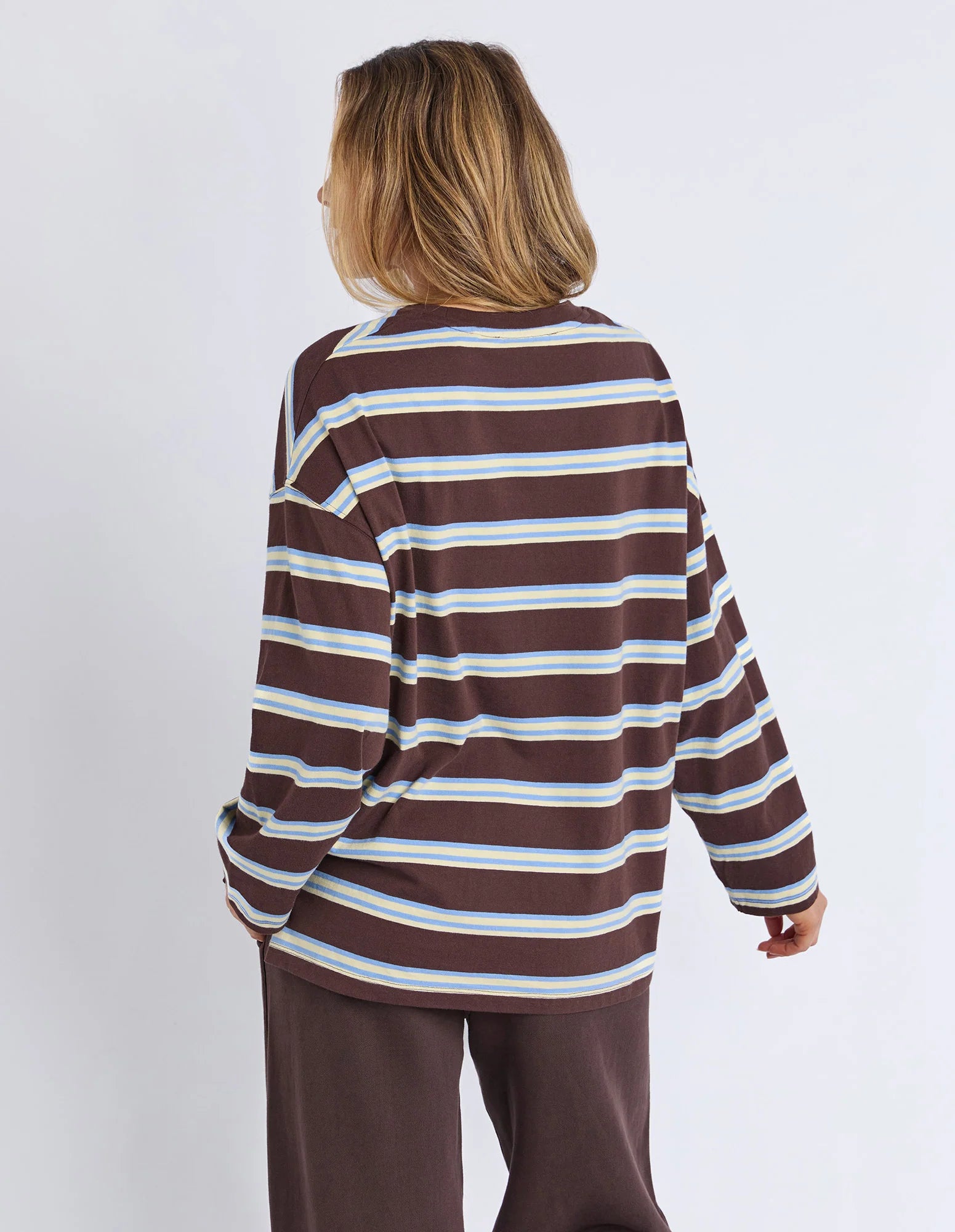 Harper Stripe LS Tee Coffee