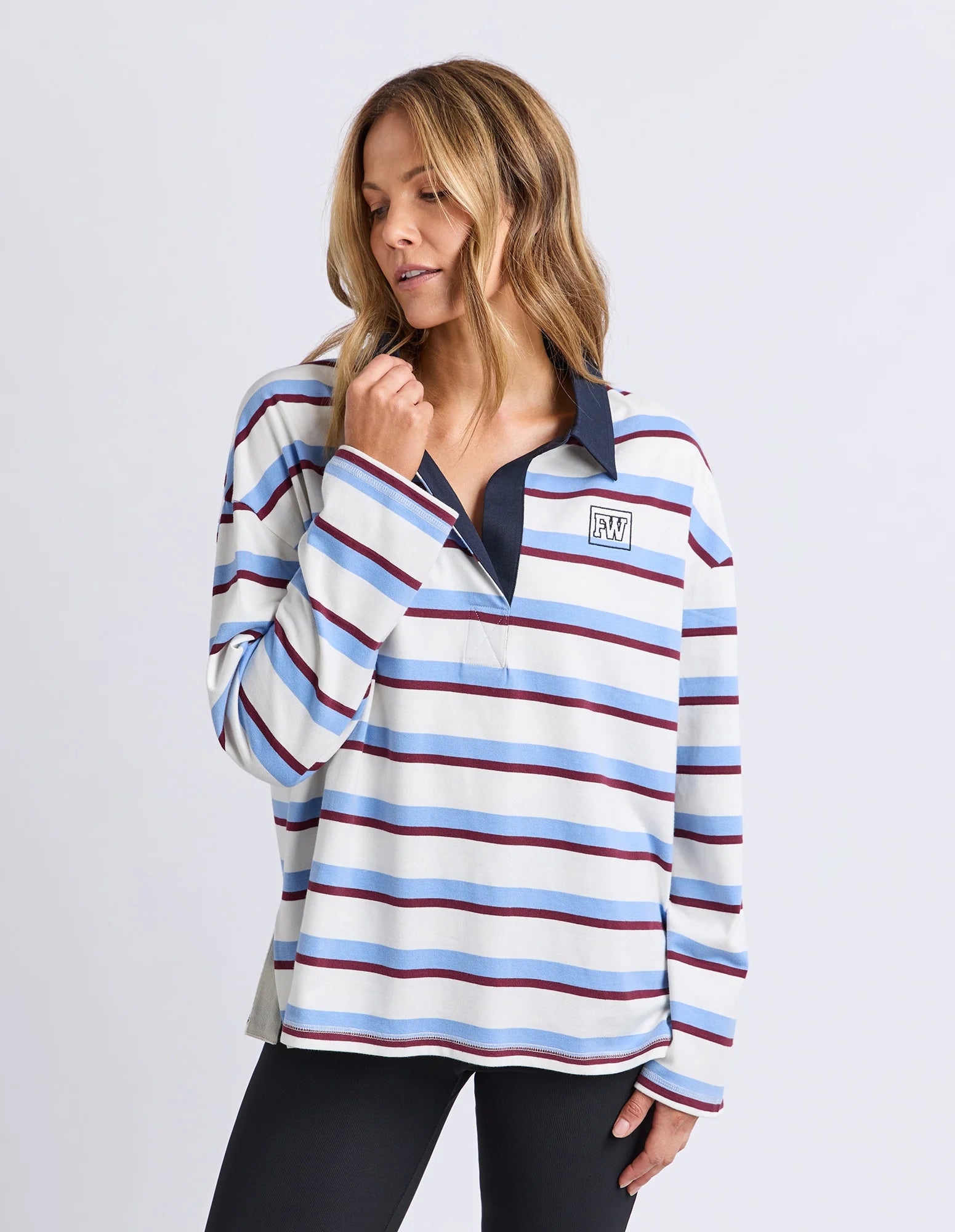 Cindy Stripe Rugby Top