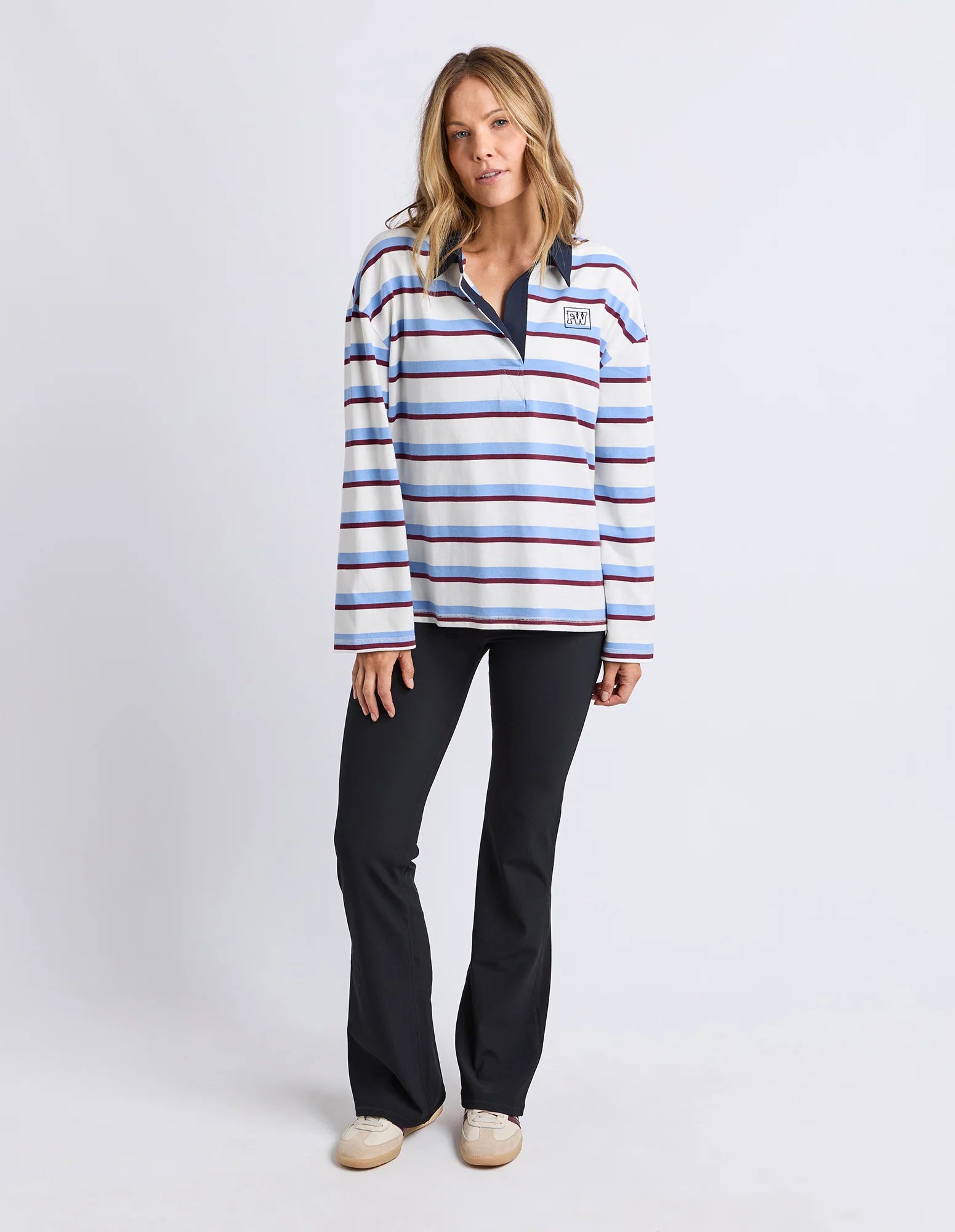 Cindy Stripe Rugby Top