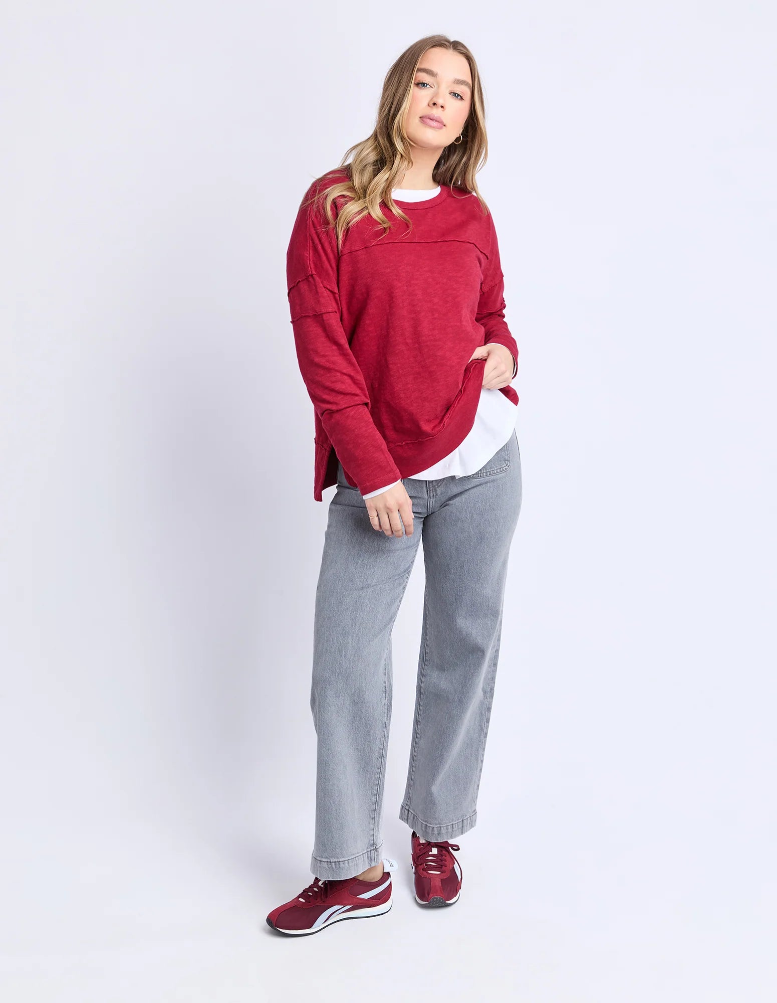 Jayne Throw On Top Rhubarb Red
