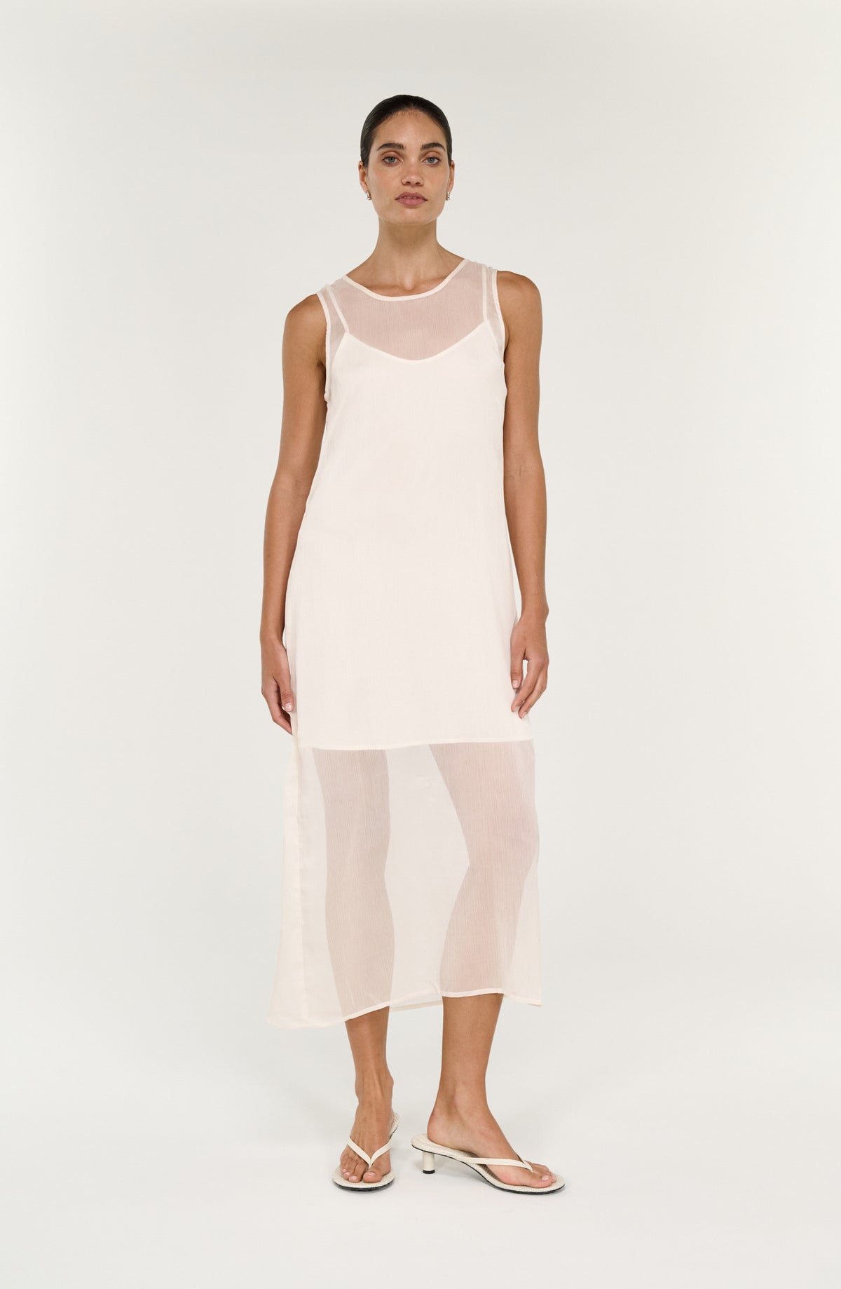 Aria Sheer Layered Midi Dress