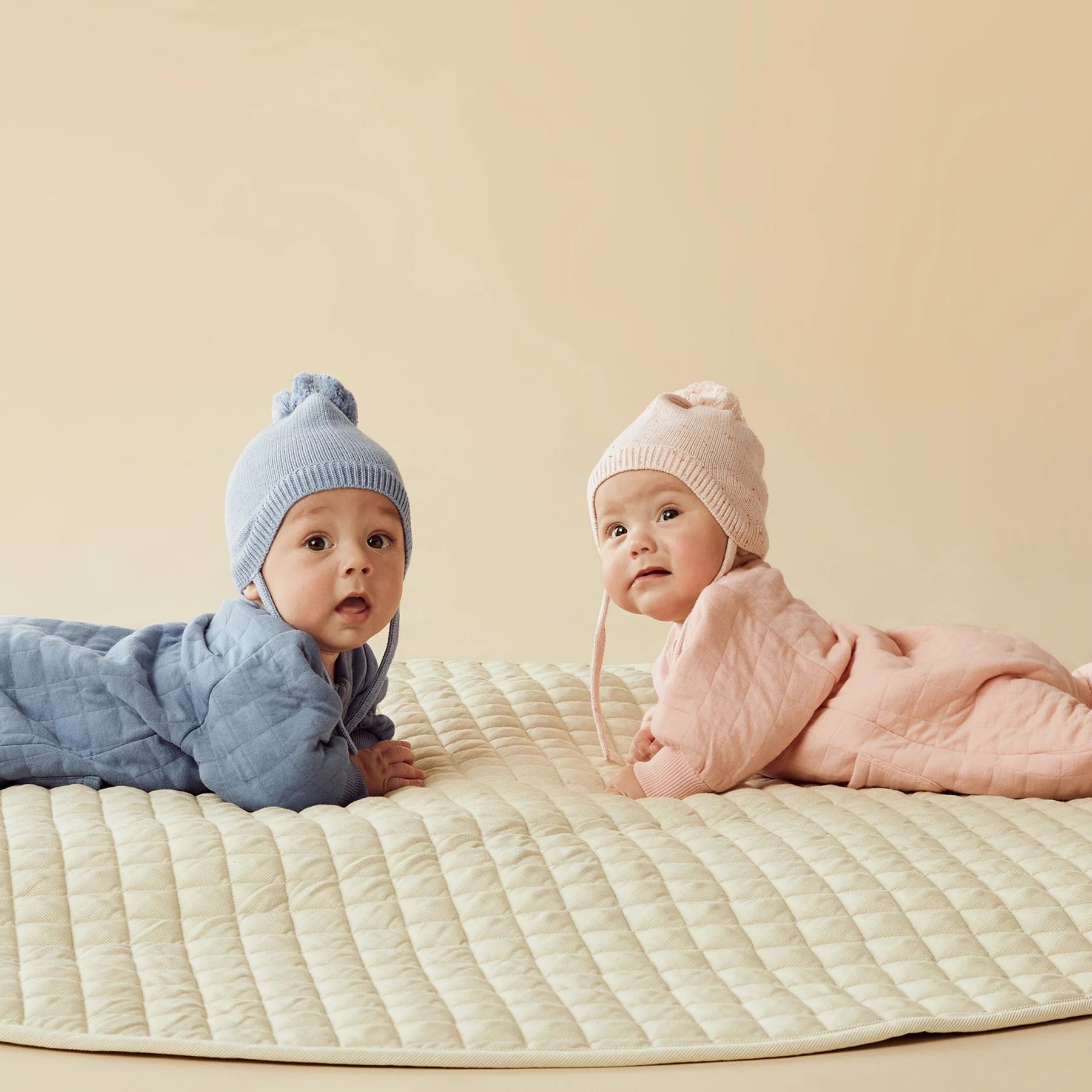 Sky Blue Organic Quilted Grow Suit