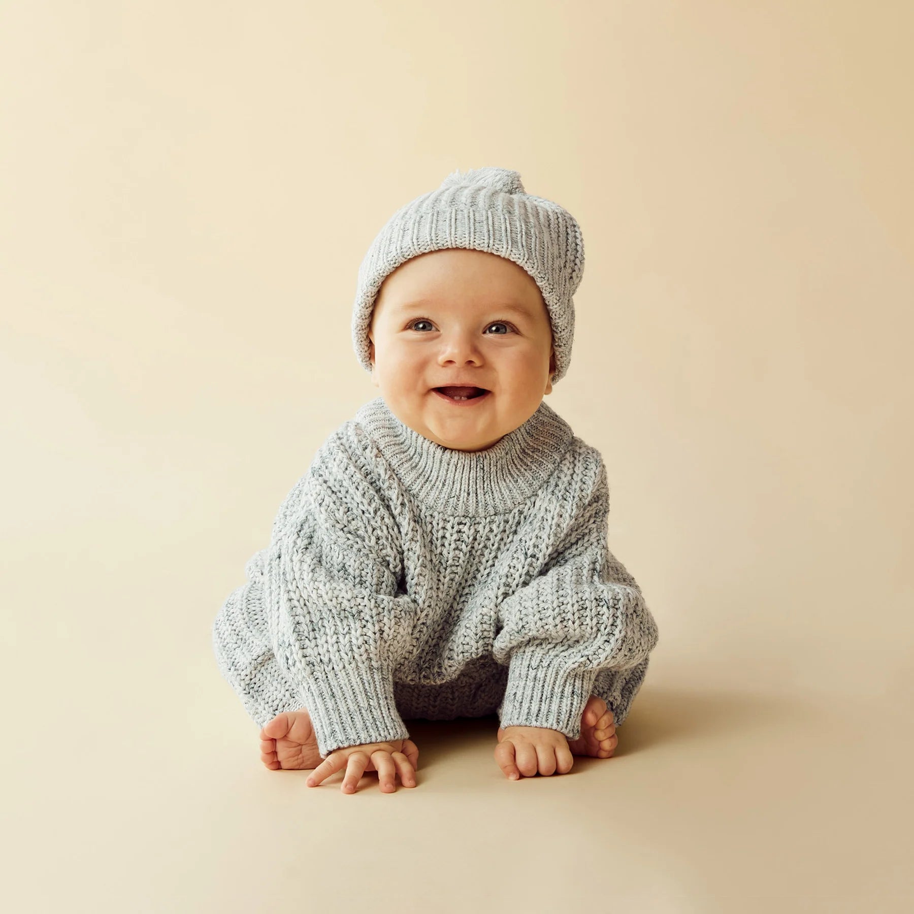 Moss Speckle Organic Knitted Jumper