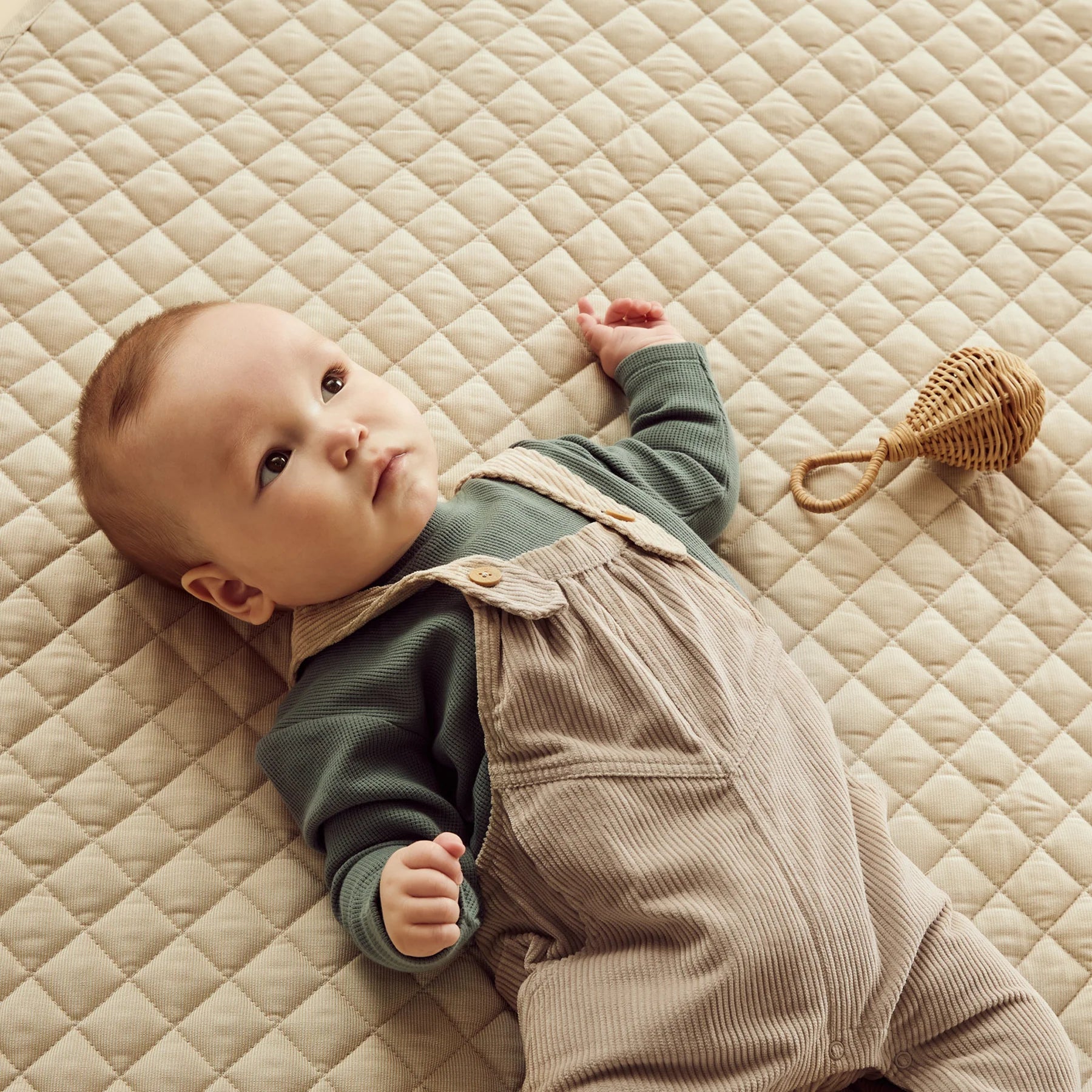 Sand Organic Cord Overall