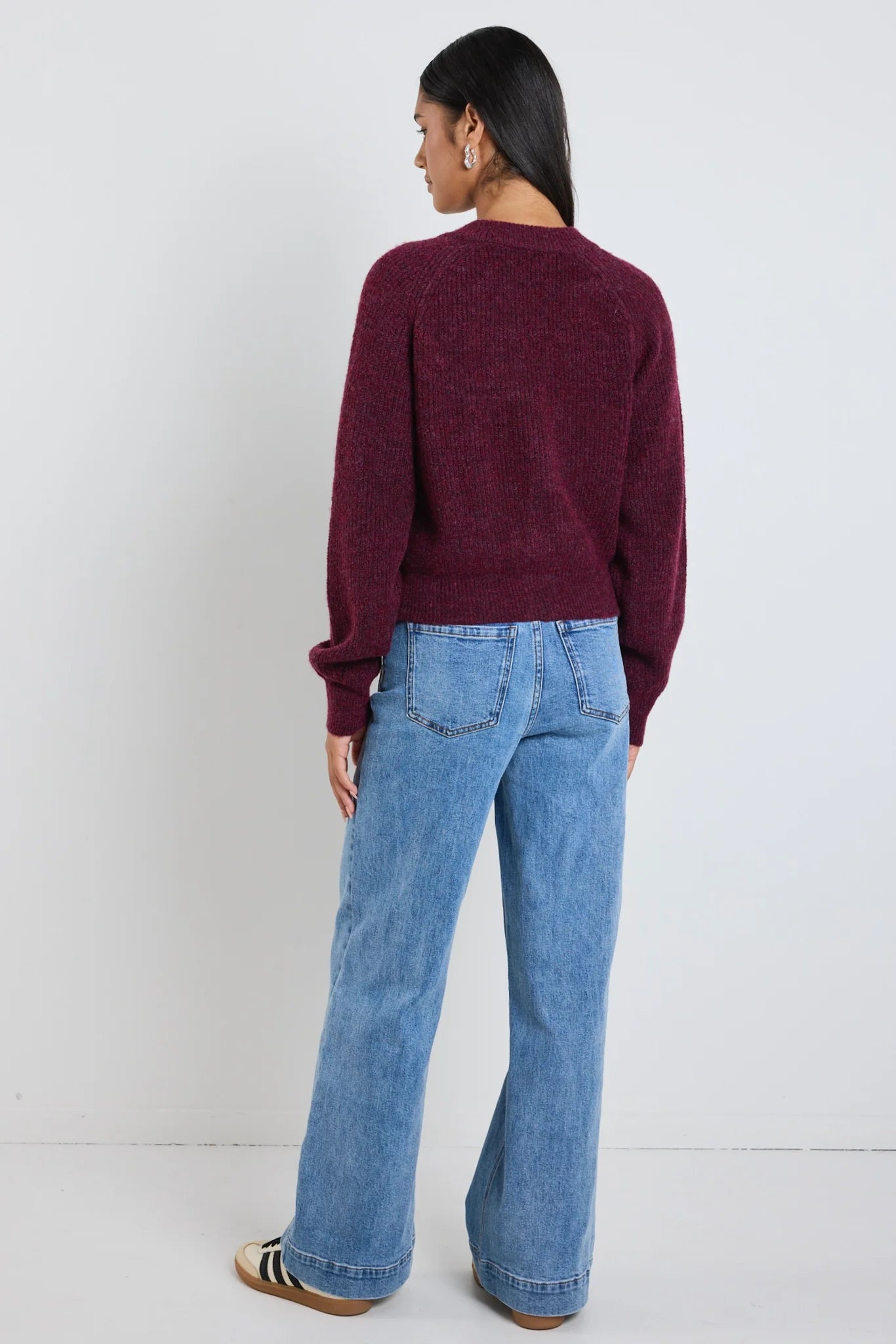 Essence Burgundy Knit Cardigan