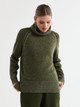 Two Tone Roll Neck Olive