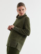 Two Tone Roll Neck Olive