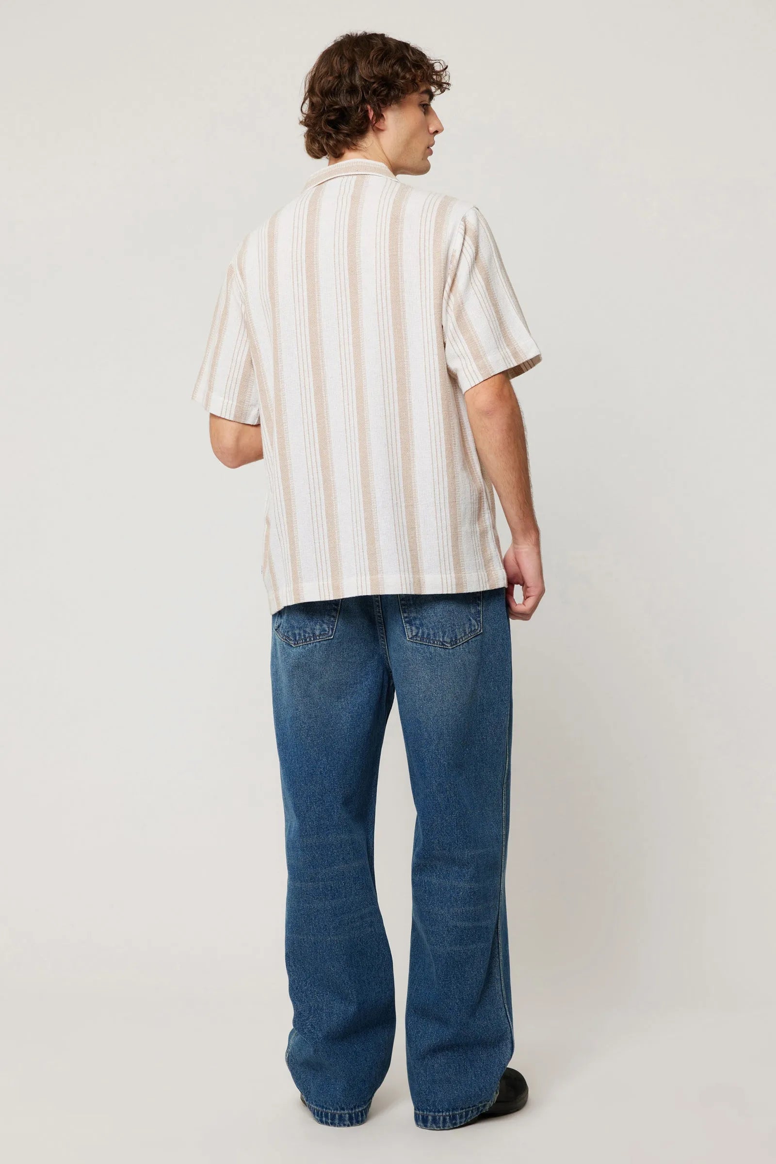 Bowler Weave Stripe Shirt Natural