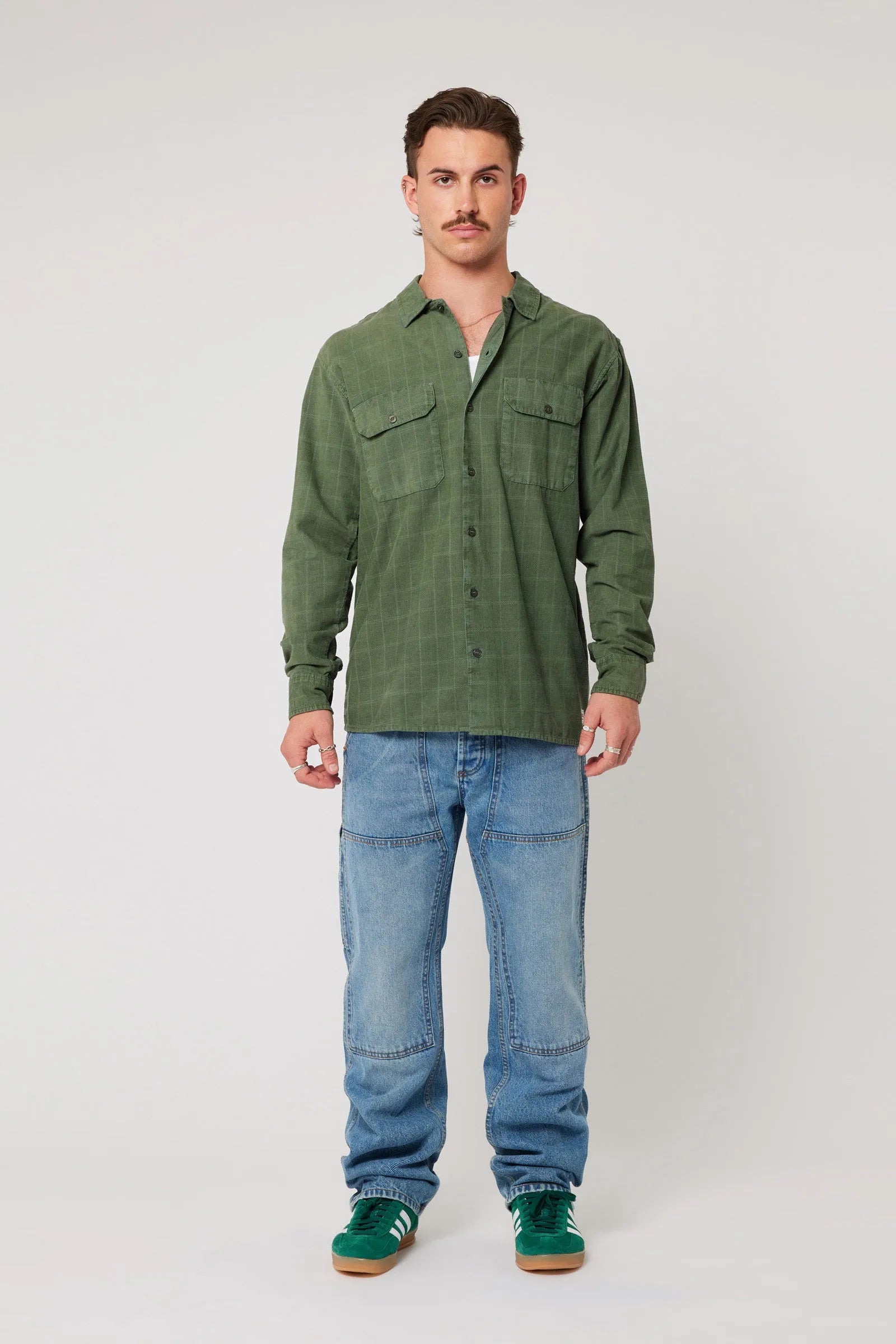 Ezy Cord Longsleeve Shirt Thyme