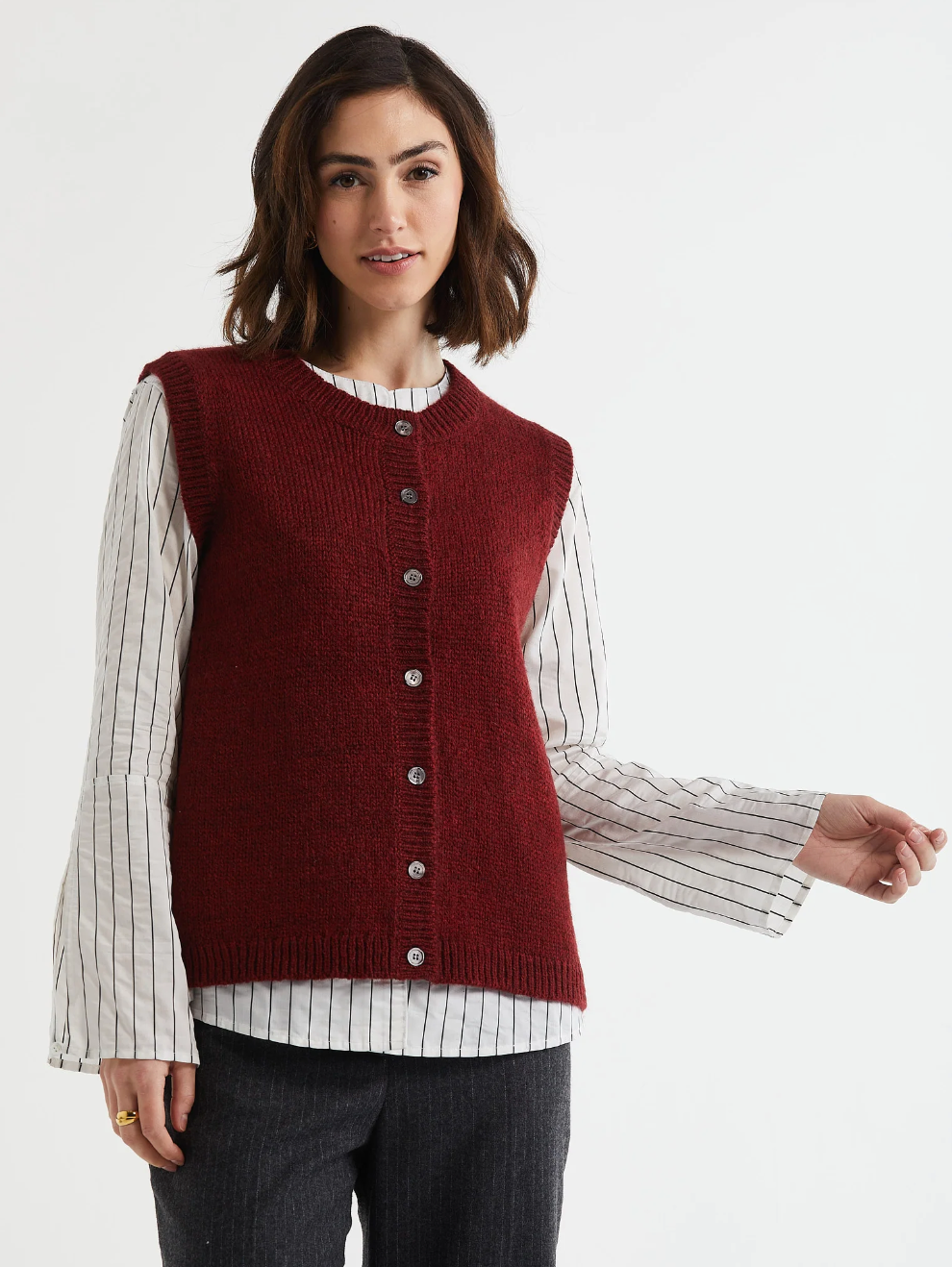 Button Front Vest