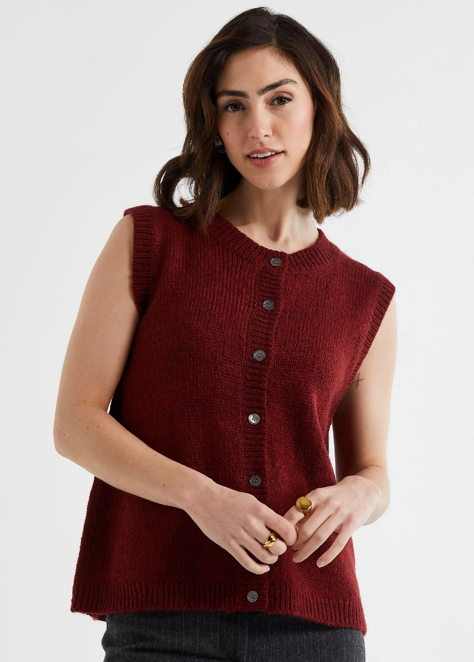 Button Front Vest