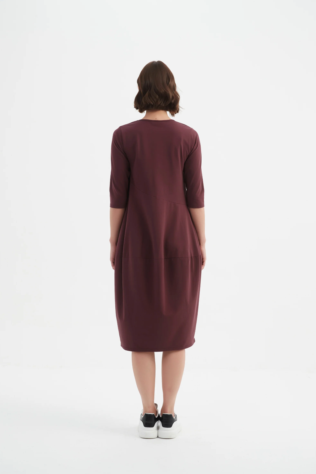 Diagonal Seam Winter Dress