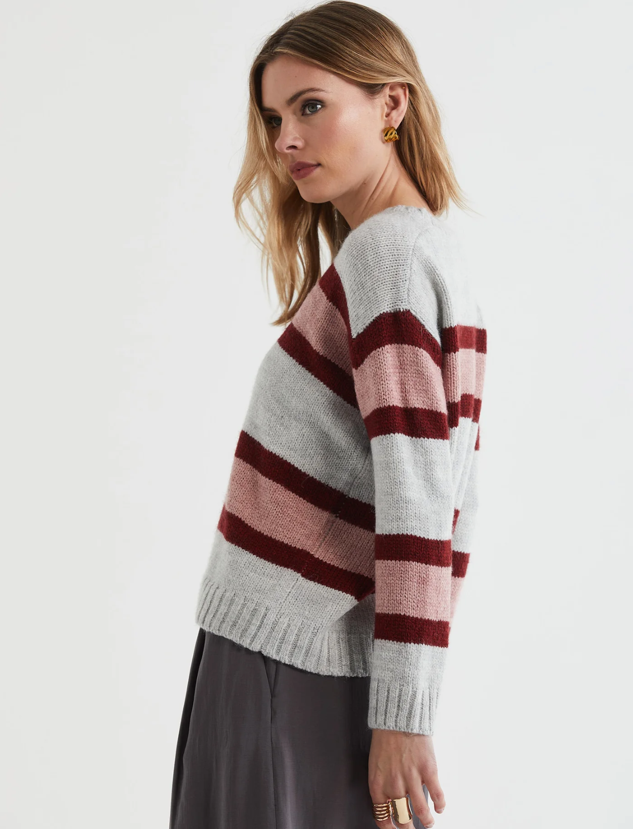 Lofty Stripe Jumper Marl