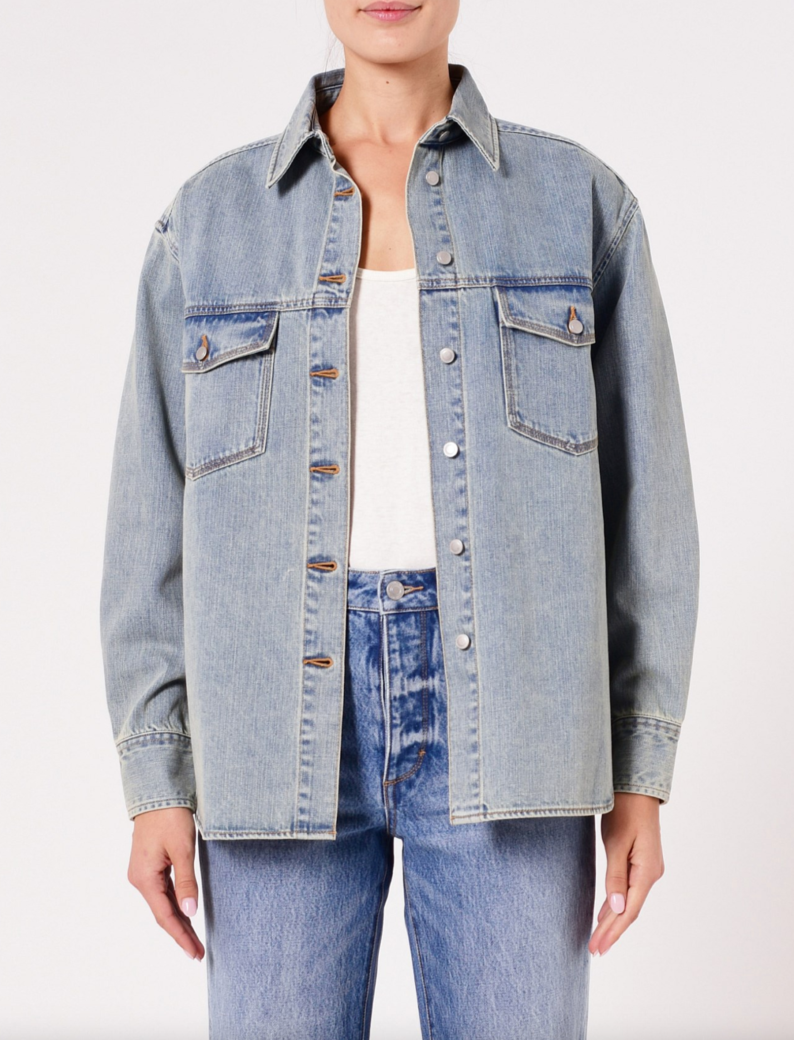 Denim Huston Overshirt Indigo Dust