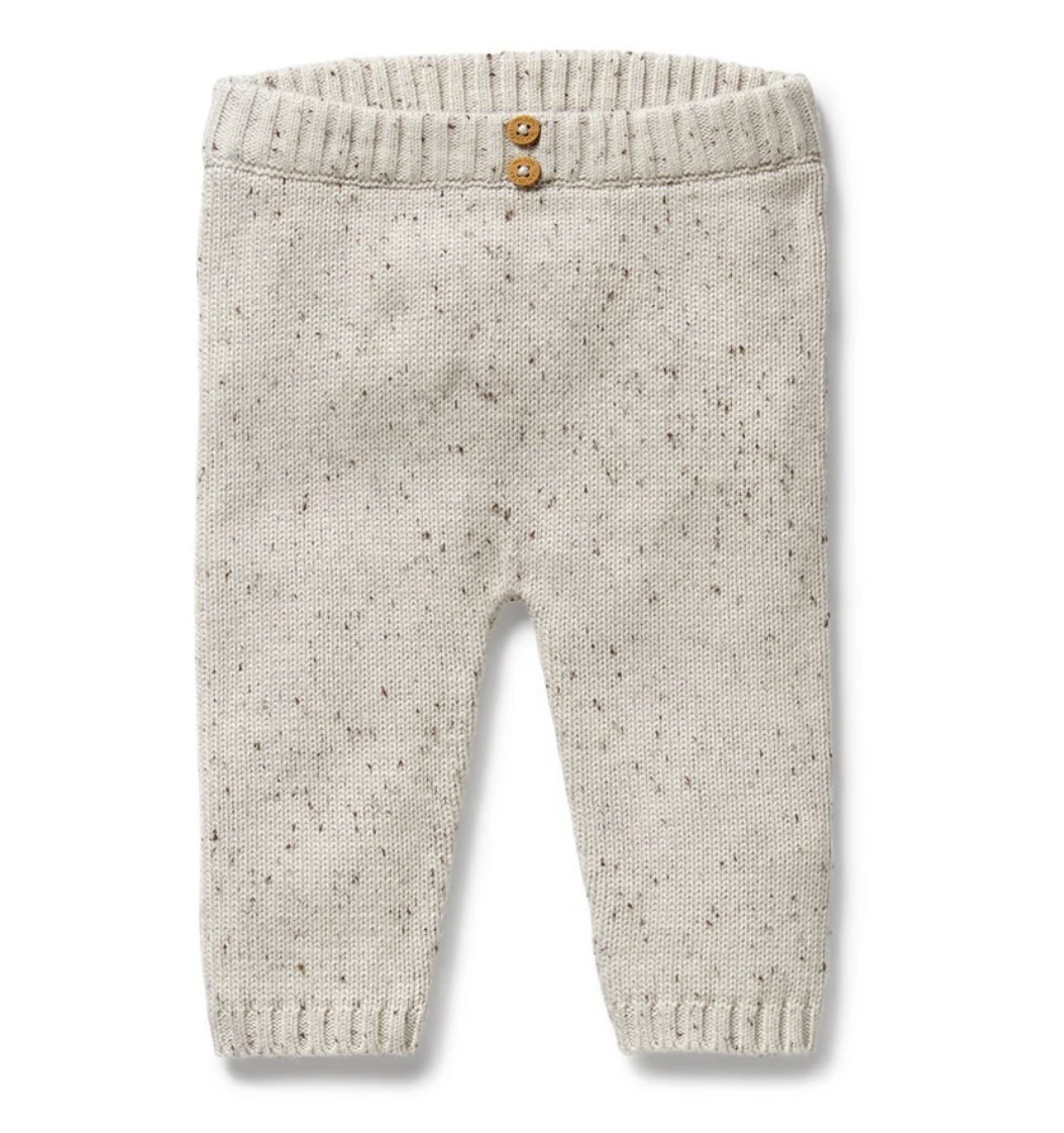 Cookie And Cream Organic Knitted Leggings