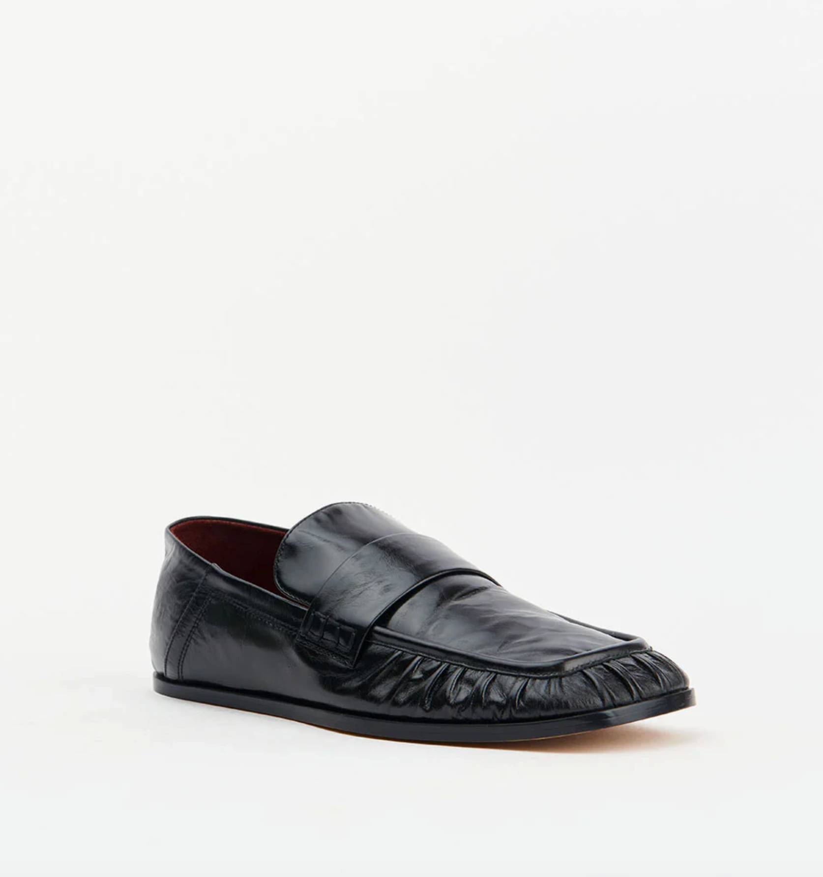 KRUZ Black Oily Crinkle Leather