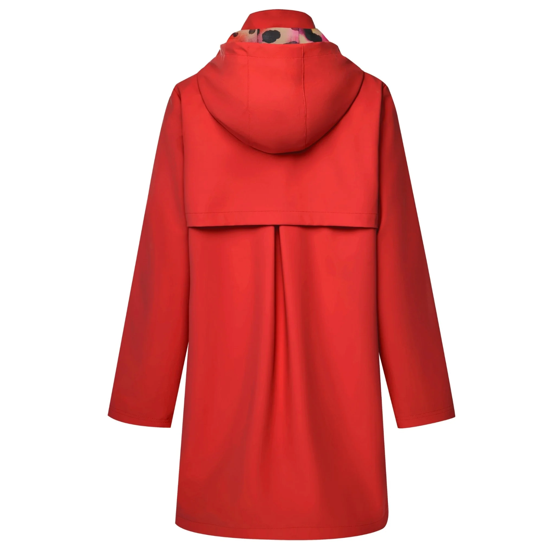 Billie PU Coated Rain Coat Cherry