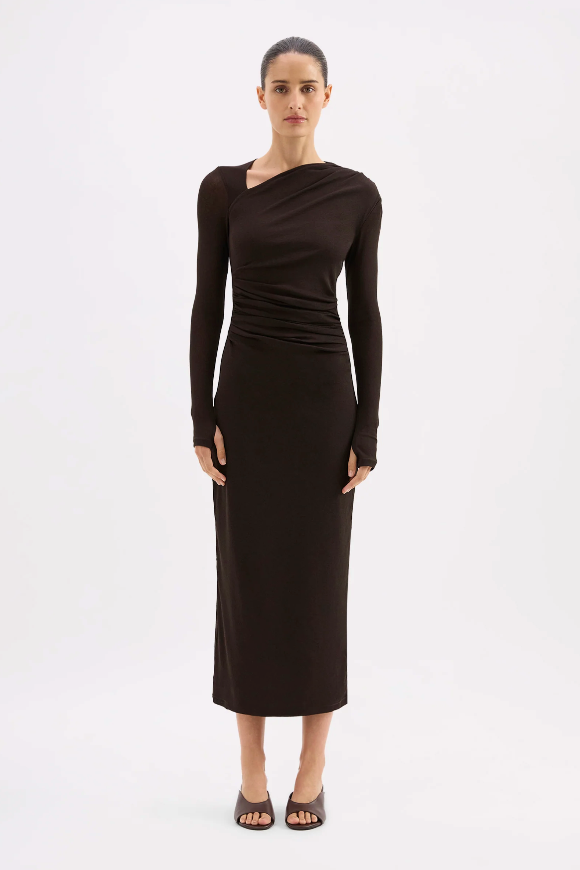 Marti Mesh Maxi Dress Espresso