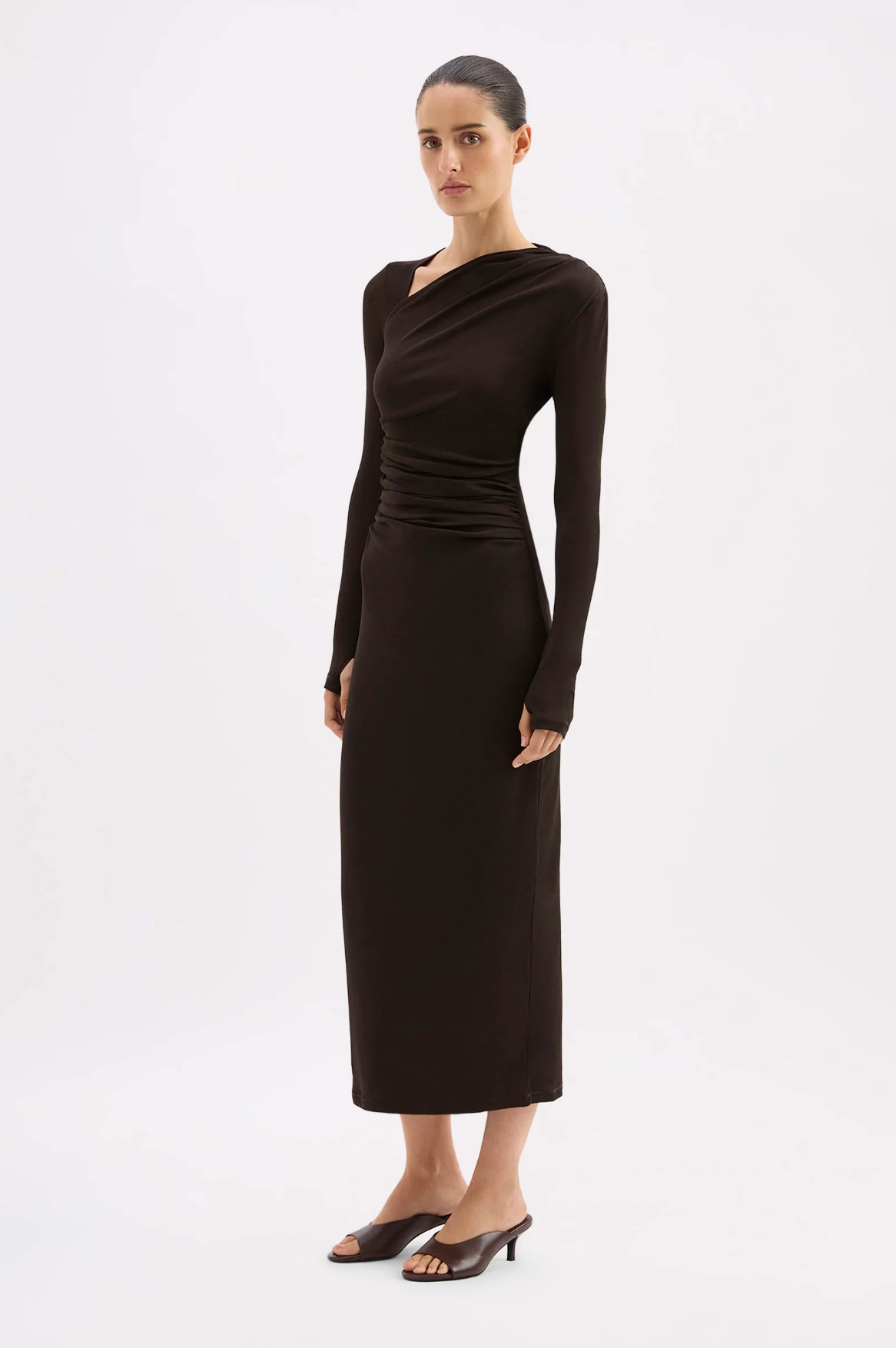 Marti Mesh Maxi Dress Espresso