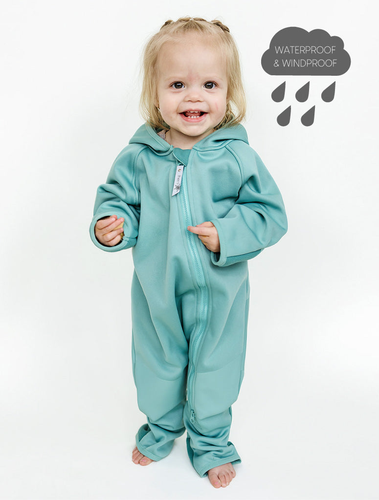 All-Weather Fleece Onesie Seafoam