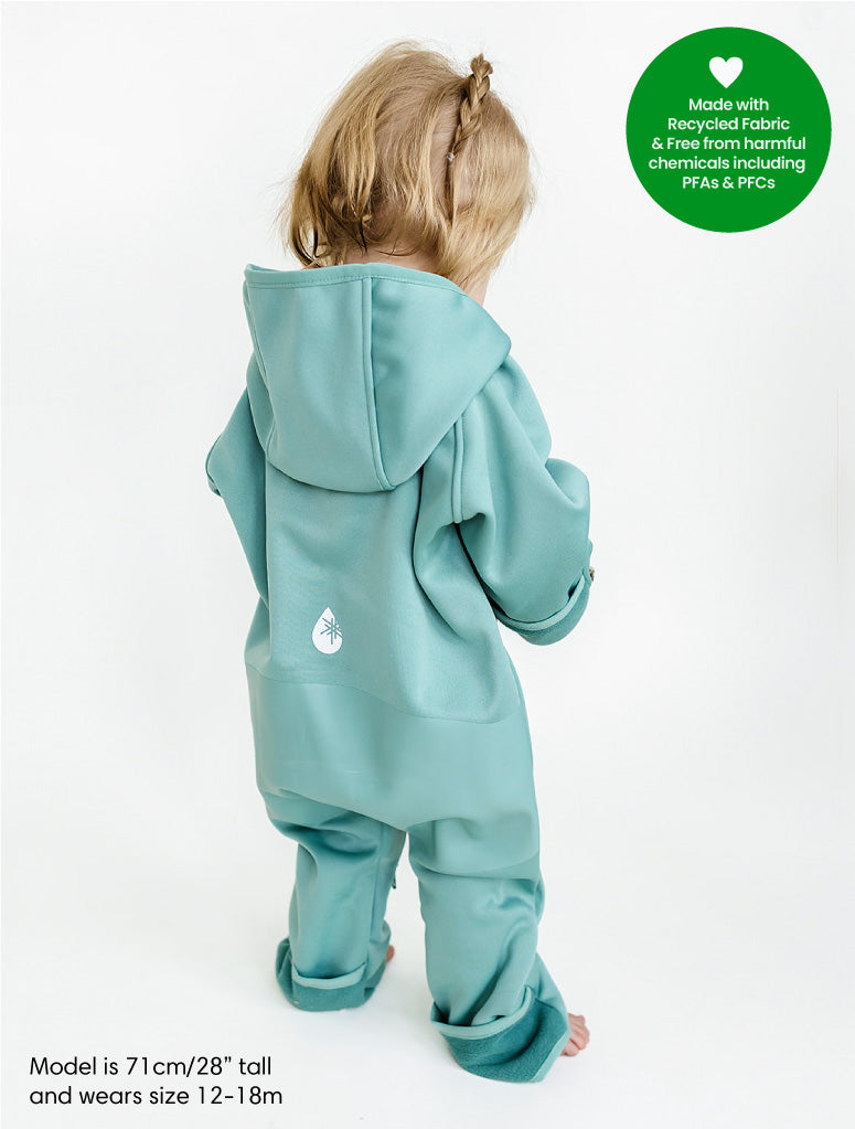 All-Weather Fleece Onesie Seafoam
