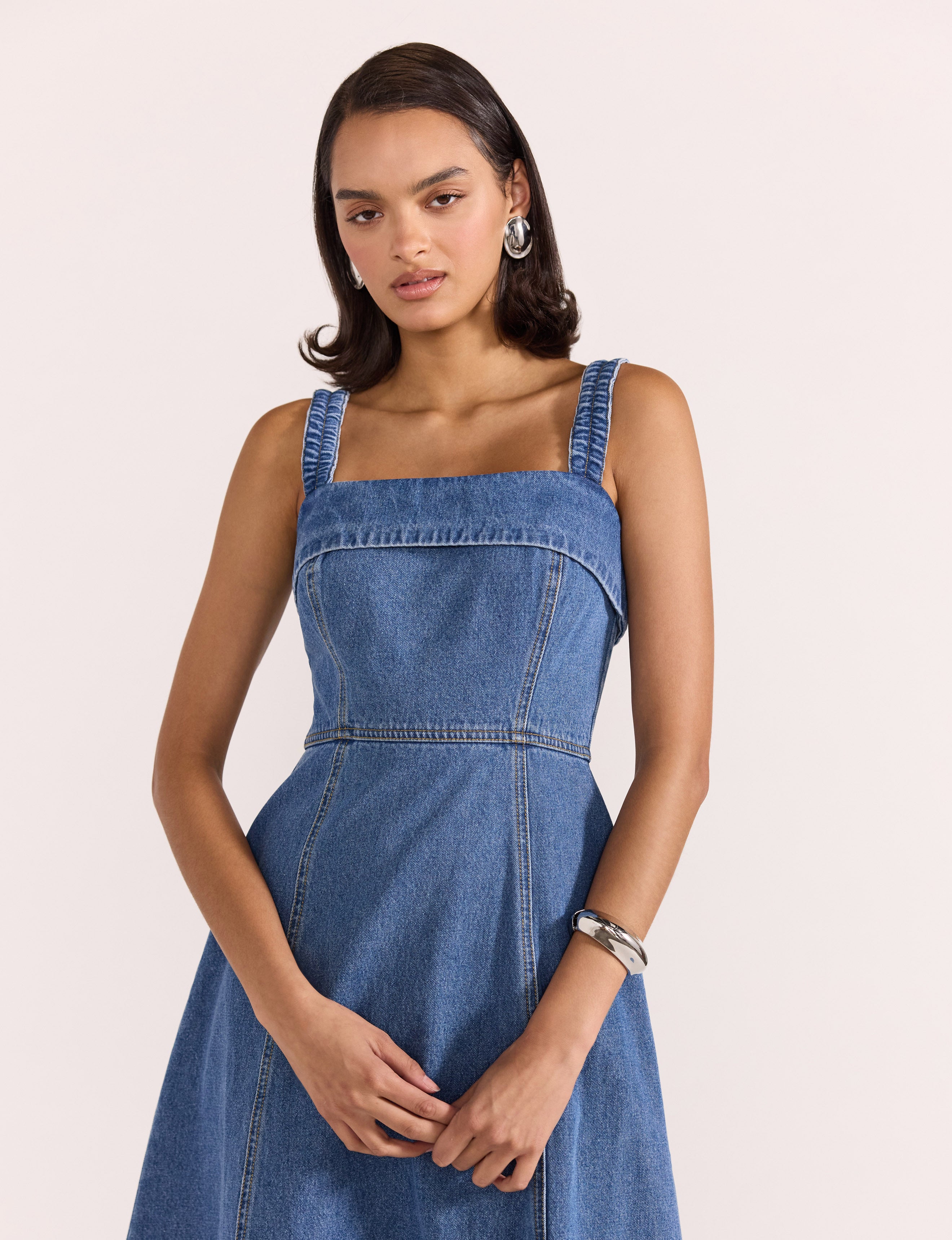 Tate Denim Midi Dress
