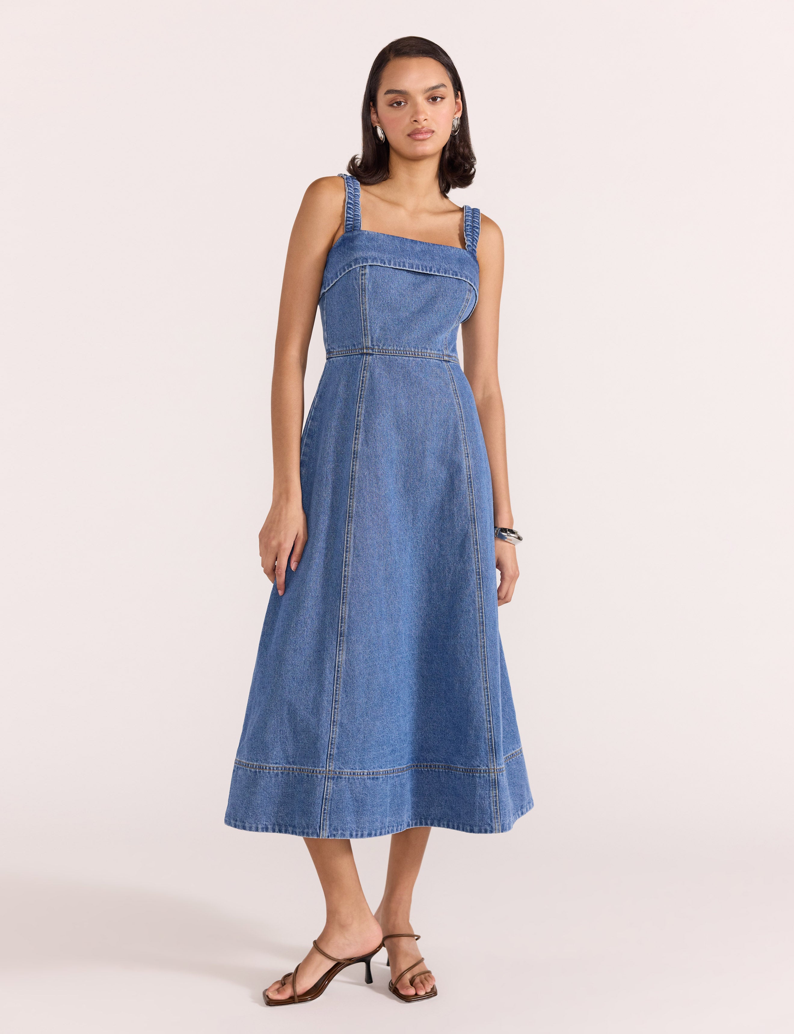 Tate Denim Midi Dress