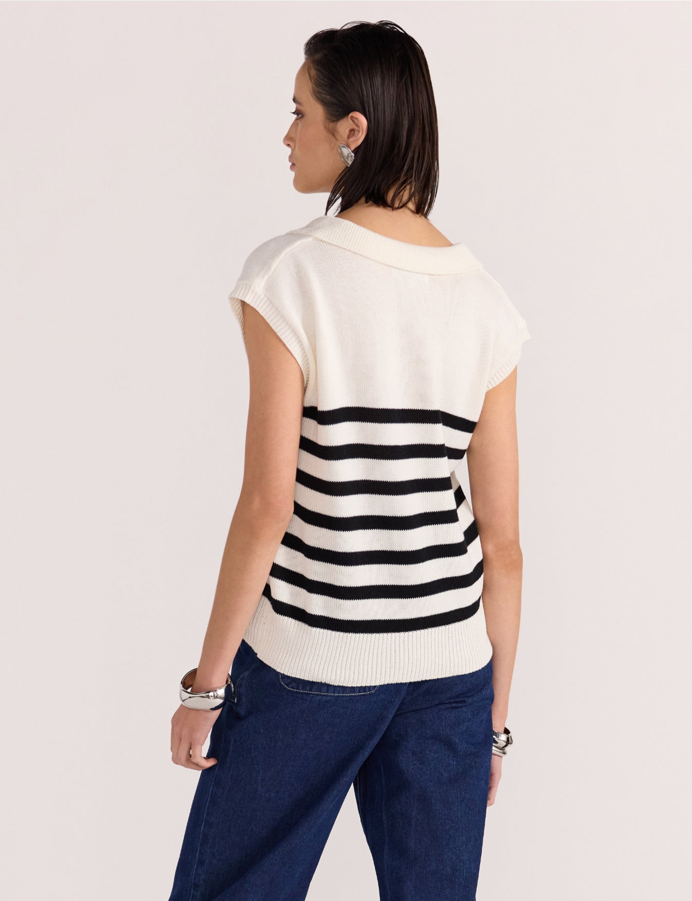 Remi Stripe Polo Knit