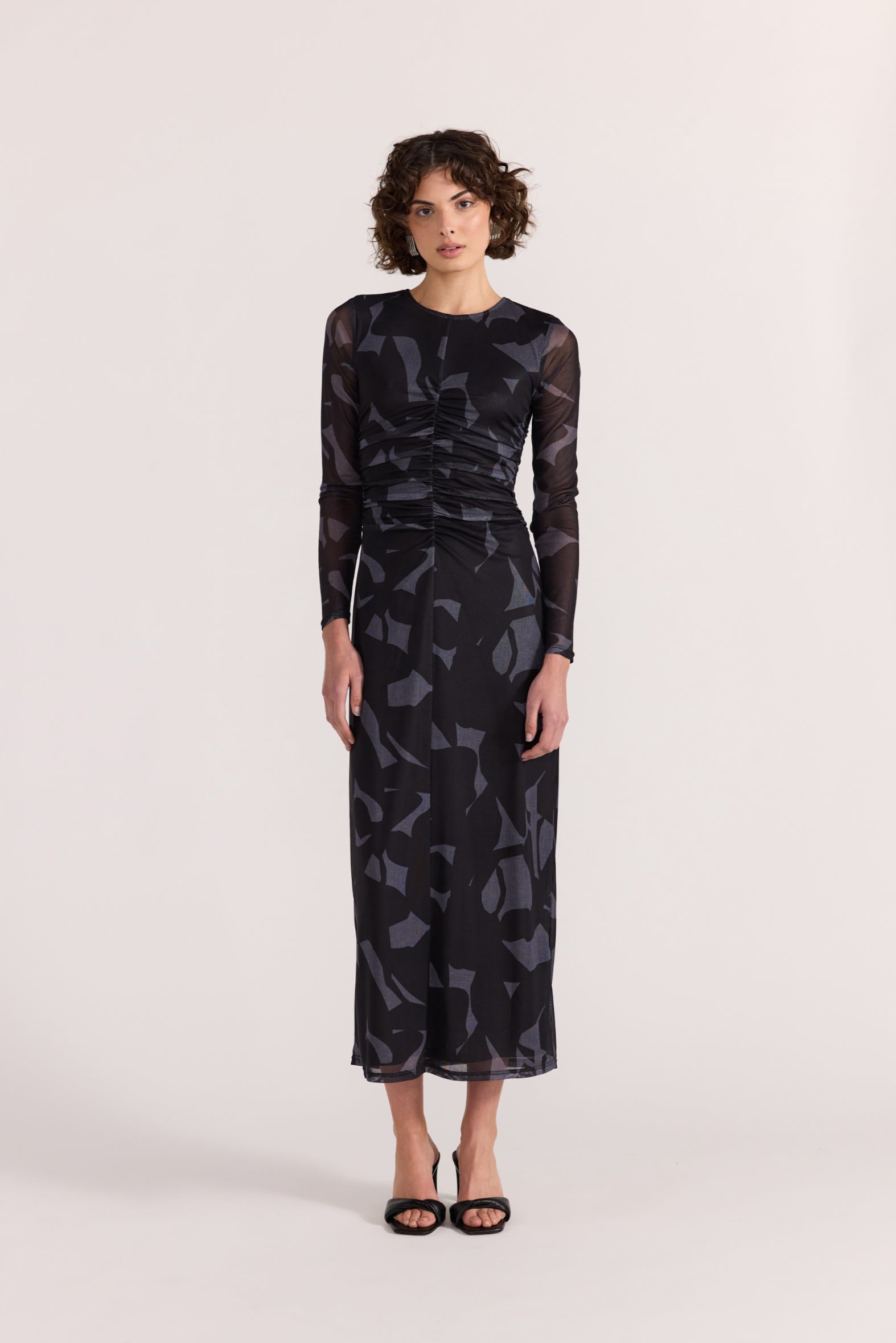 Aura Mesh Midi Dress