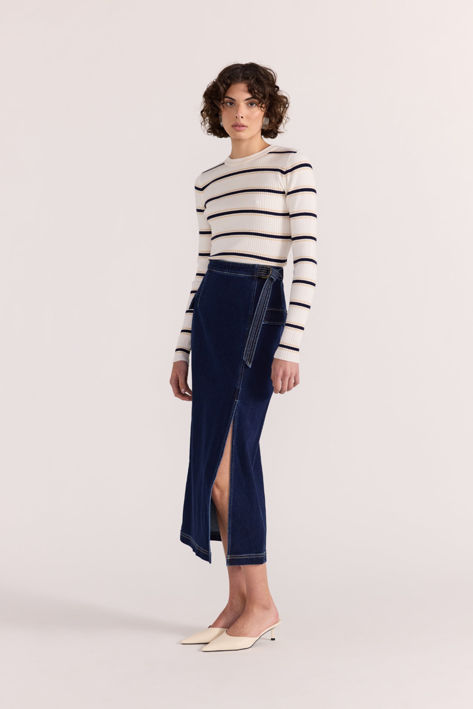Lennox Denim Midi Skirt