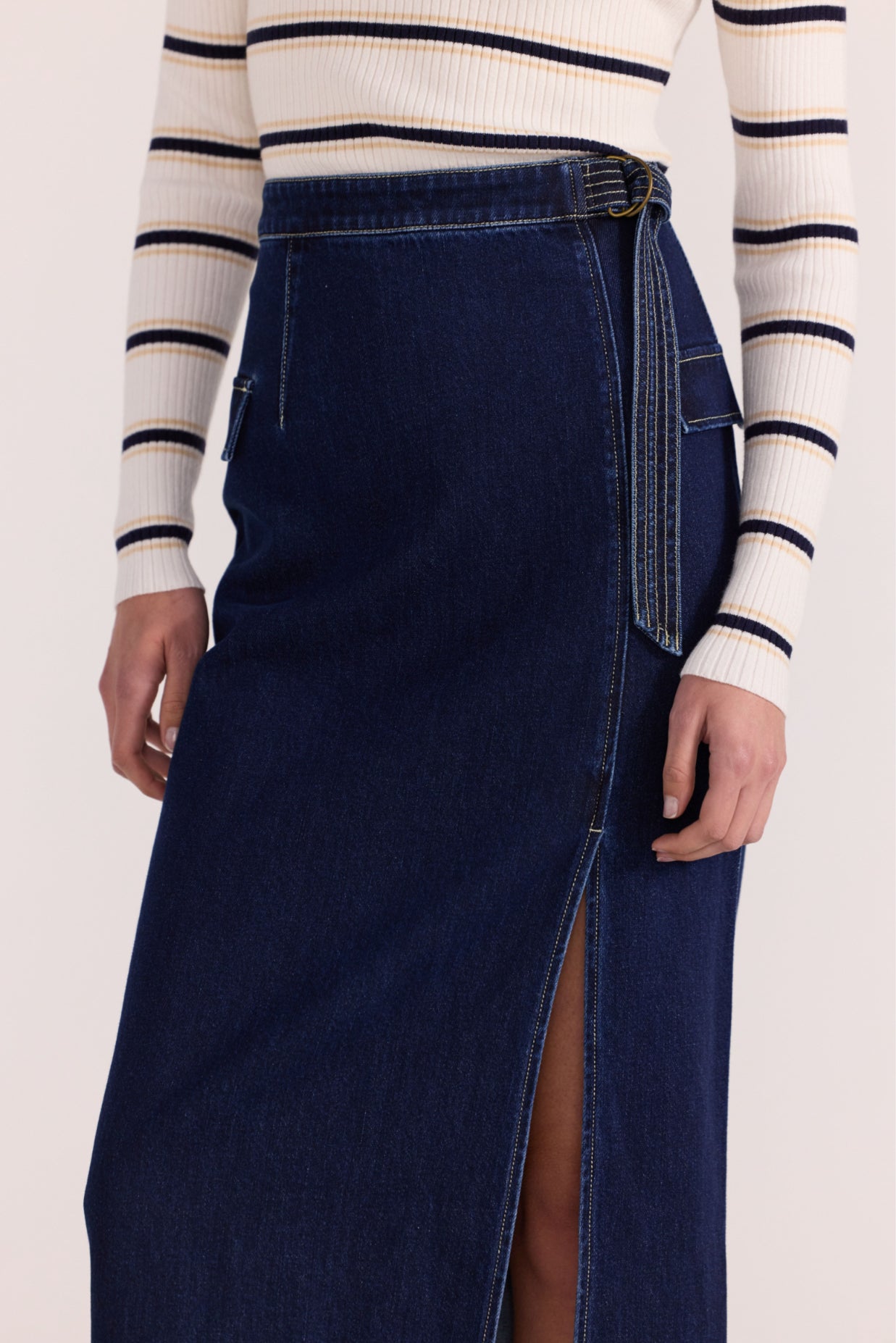 Lennox Denim Midi Skirt