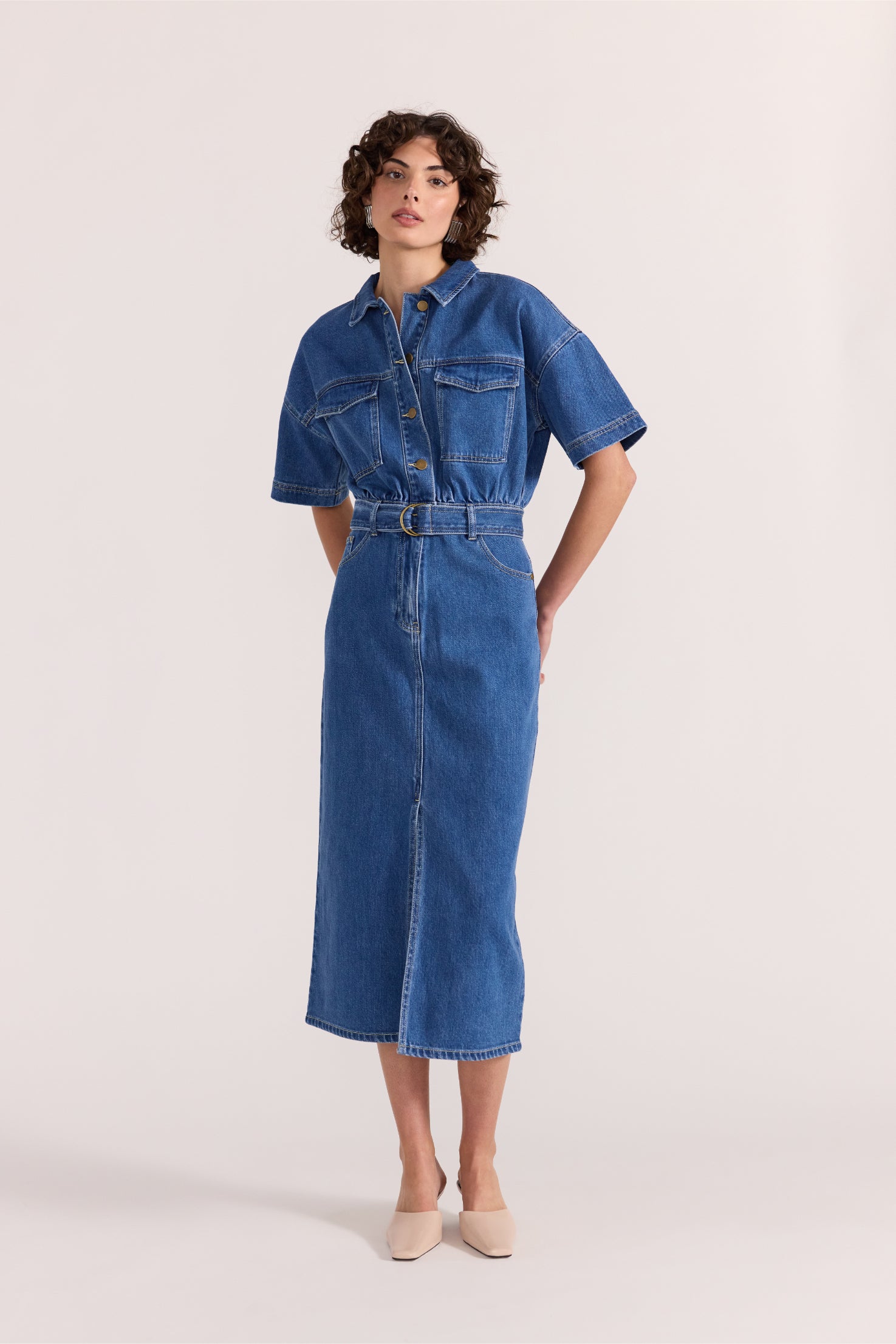 Brooks Denim Midi Dress