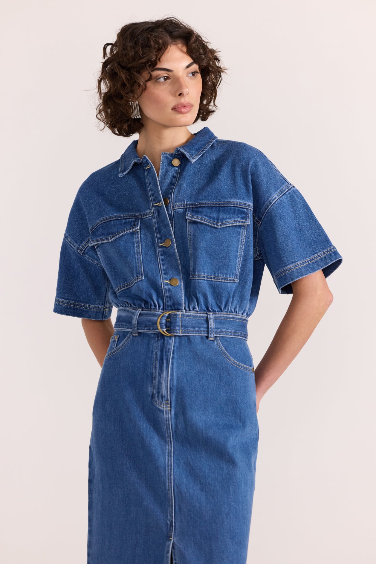 Brooks Denim Midi Dress