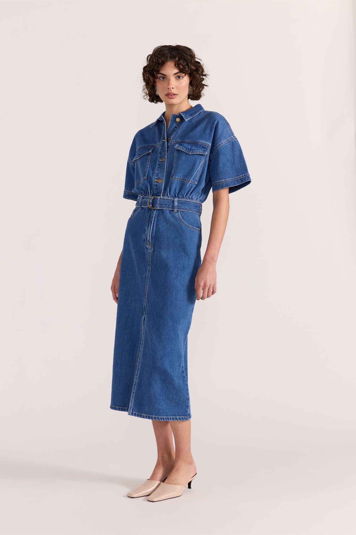 Brooks Denim Midi Dress
