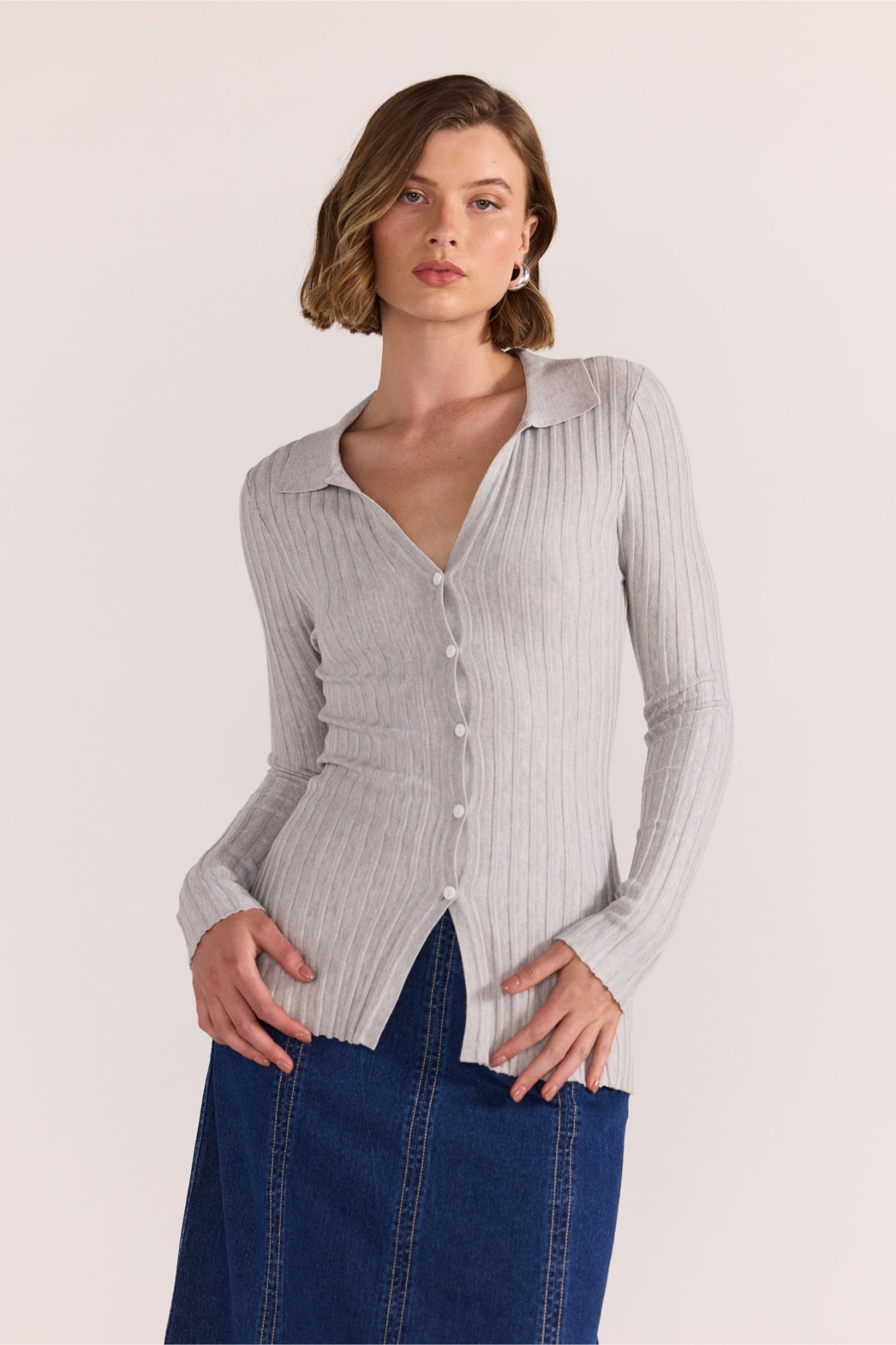 Marlow Ribbed Polo Top
