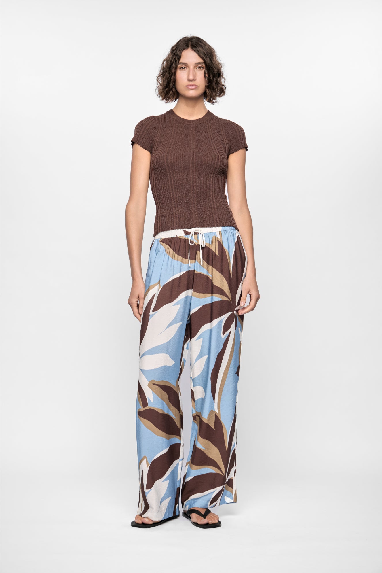 Maya Ribbed Knit Tee