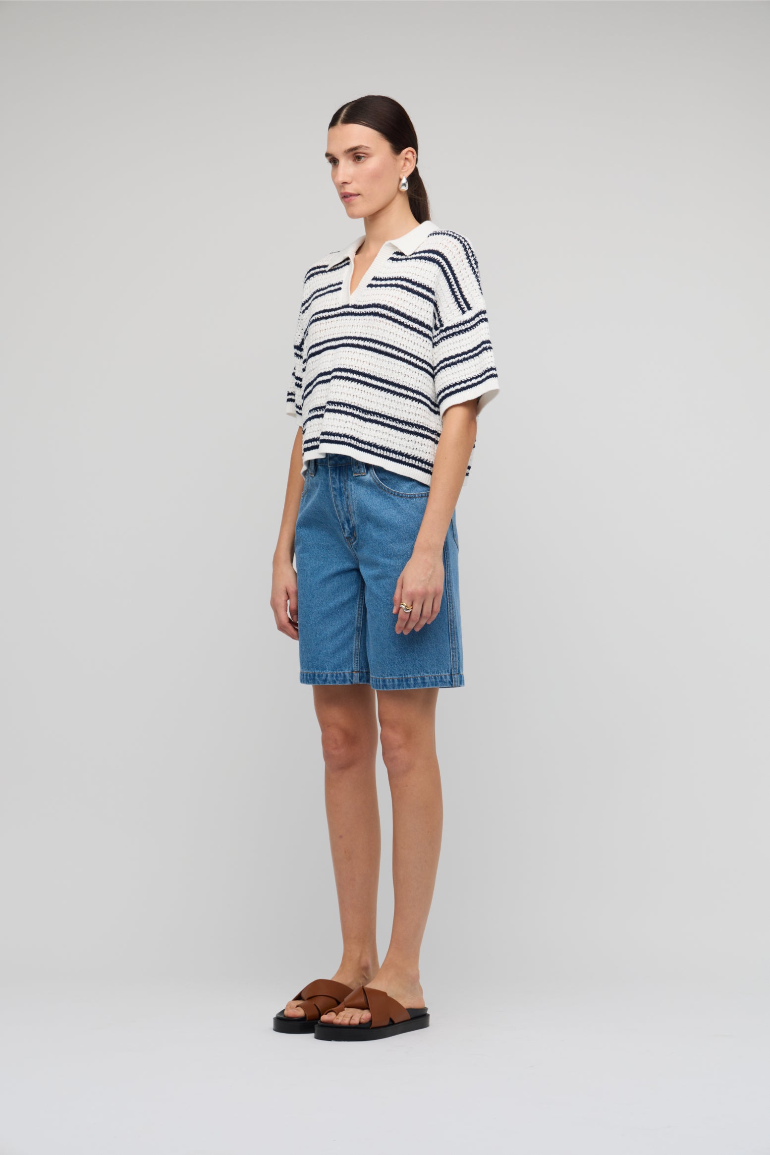 Solstice Knit Polo Top