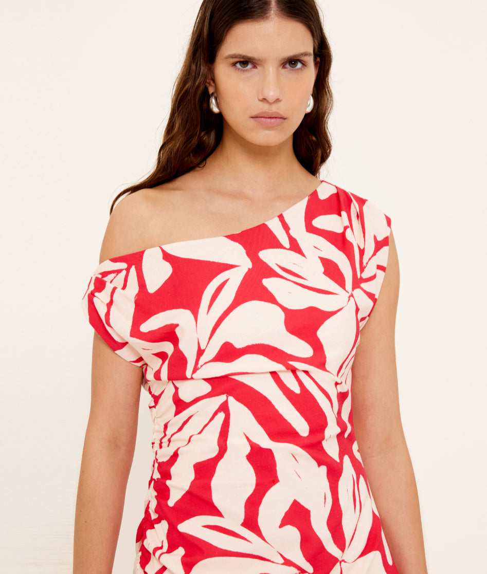 Serata Asym Midi Dress