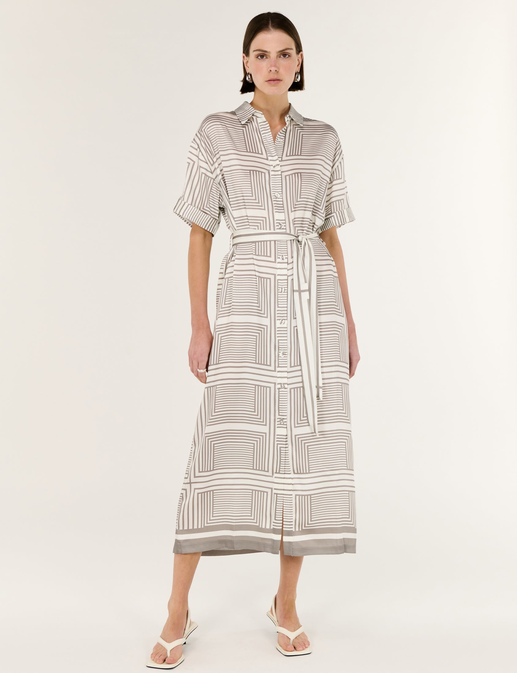 Siphon Midi Shirt Dress
