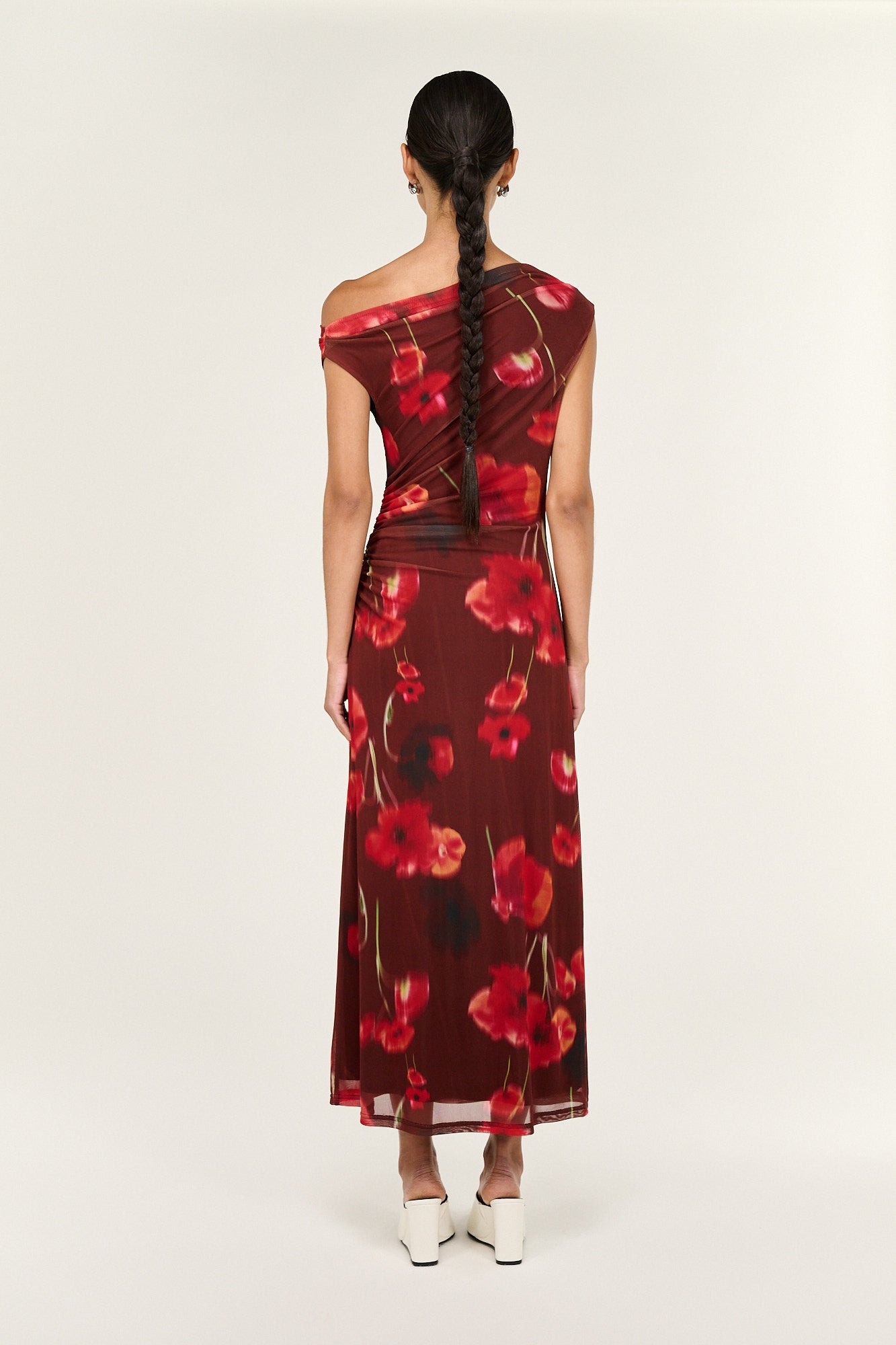 Vivi Mesh Asym Midi Dress